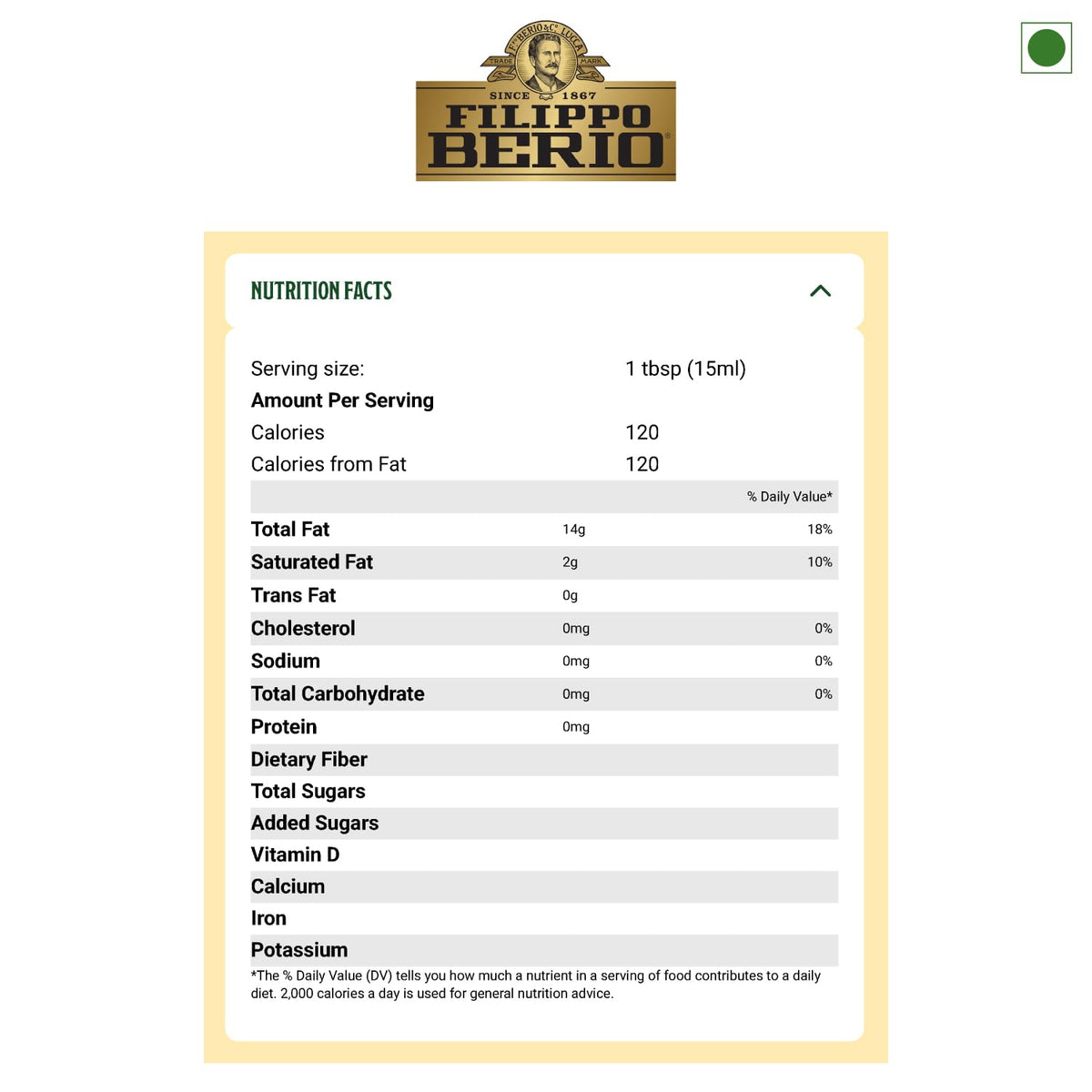 Filippo Berio Classic Olive Oil - Cold Pressed, Rich Fruity Flavour | 500 ml