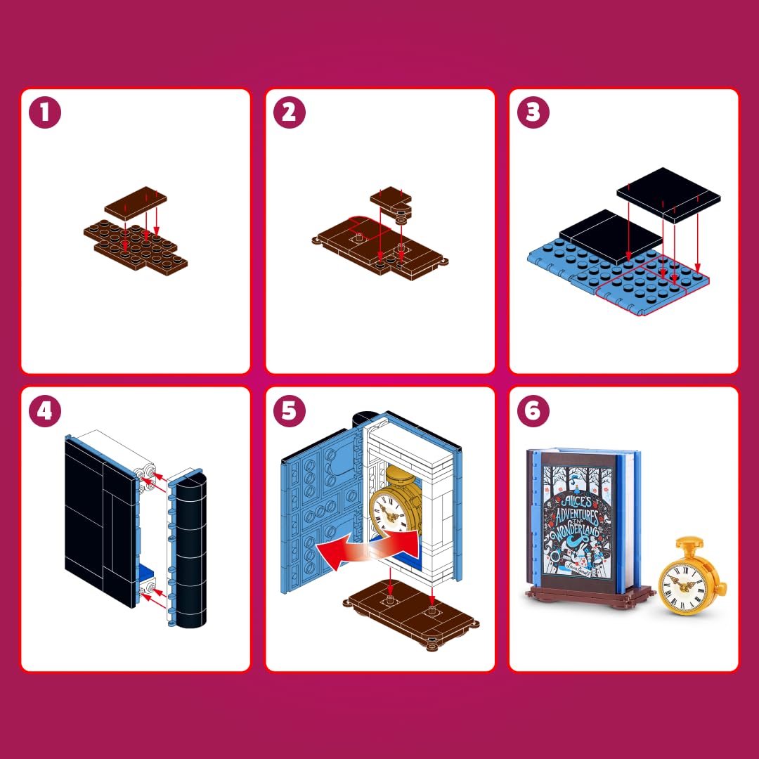 Max Build More Classic Books Collection Building Set - 4 Pack | Up to 133 Pieces Per Book | Ages 6+ 5