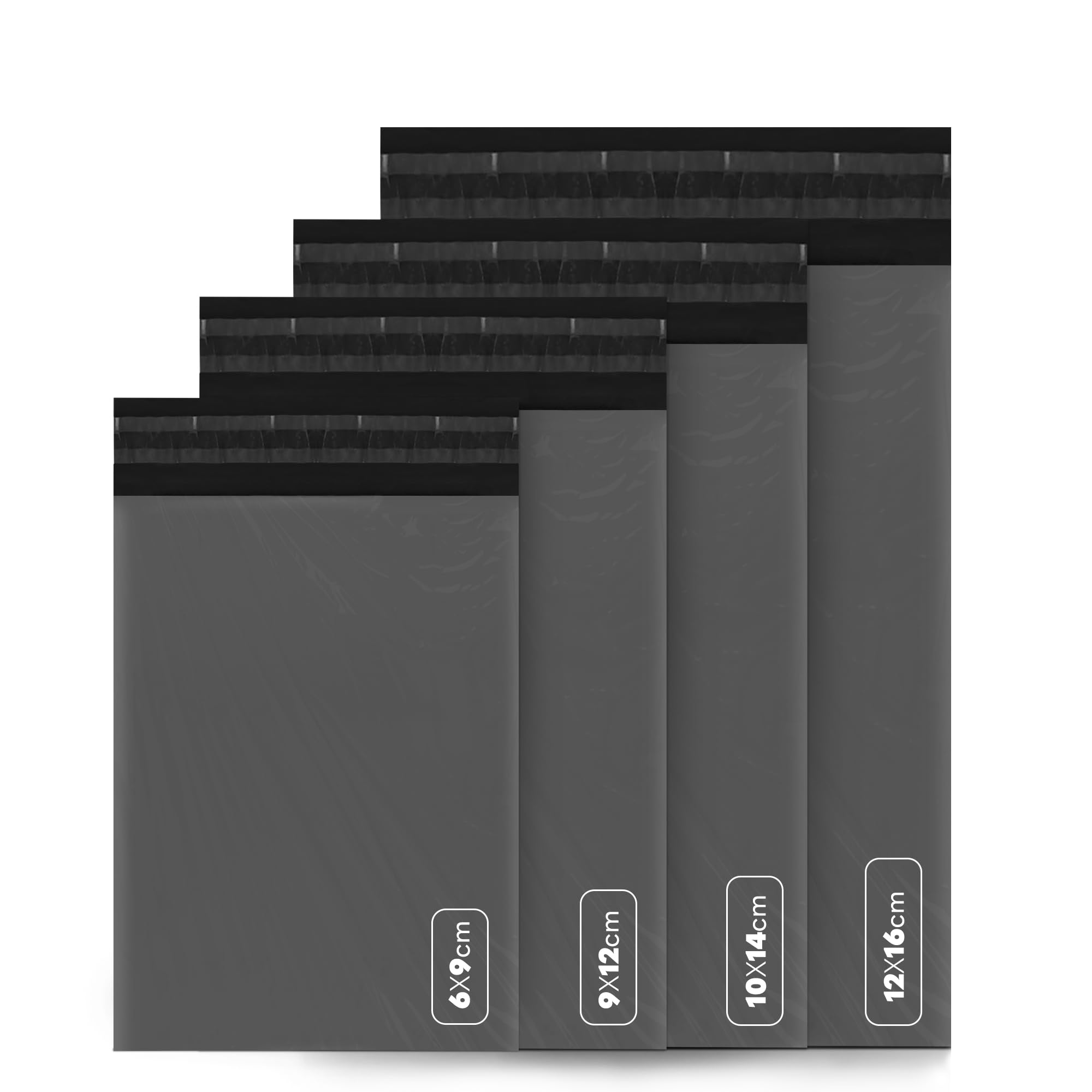 delka Polyethylene Mailers - 100 Pack Grey Tear-Resistant Shipping Bags | Waterproof