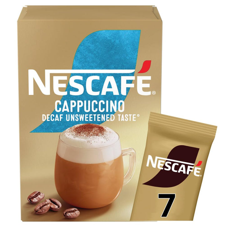 NESCAFÉ Cappuccino Decaf Instant Coffee 7 Sachets - 100% Responsibly Sourced