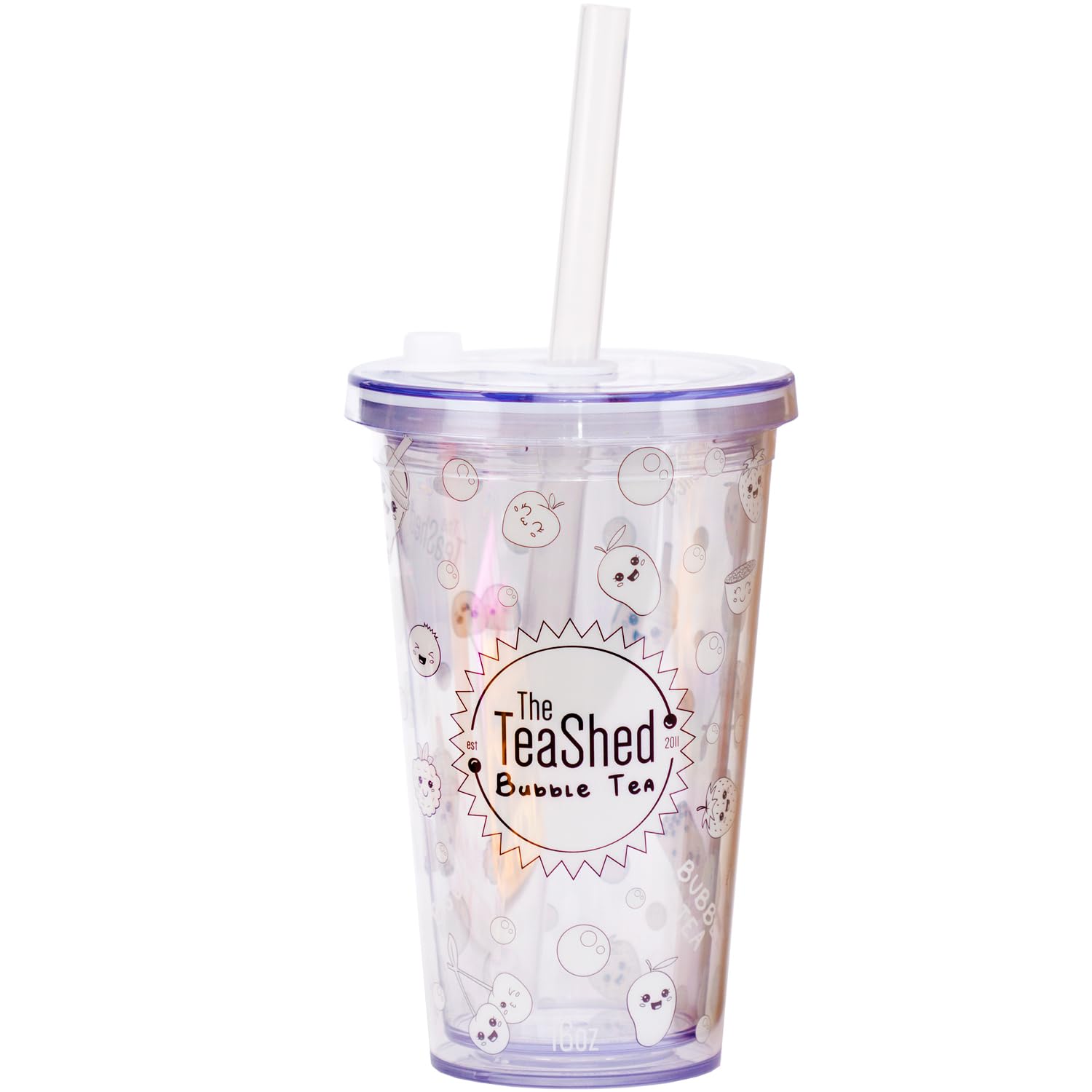 The TeaShed Boba Starter Kit - Reusable Cup & Straw, 3 Syrups, Tea & Raspberry Popping Boba 2