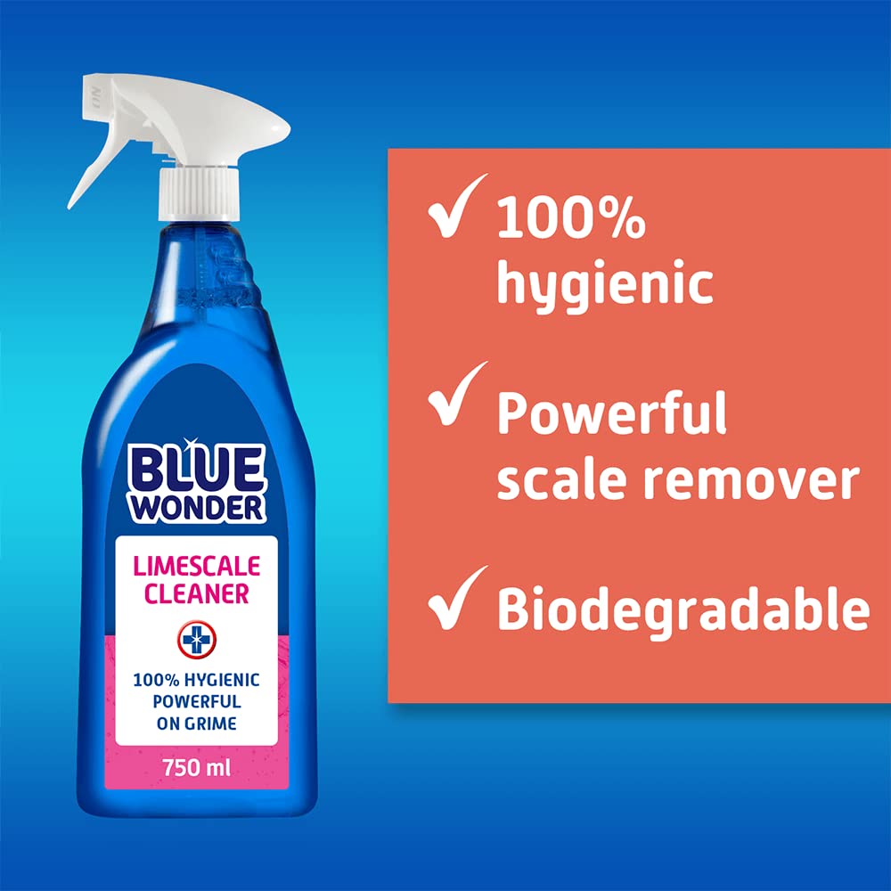 Blue Wonder Limescale Cleaner - Professional Grade Descaler Spray for Bathroom & Kitchen | 750 ml 3