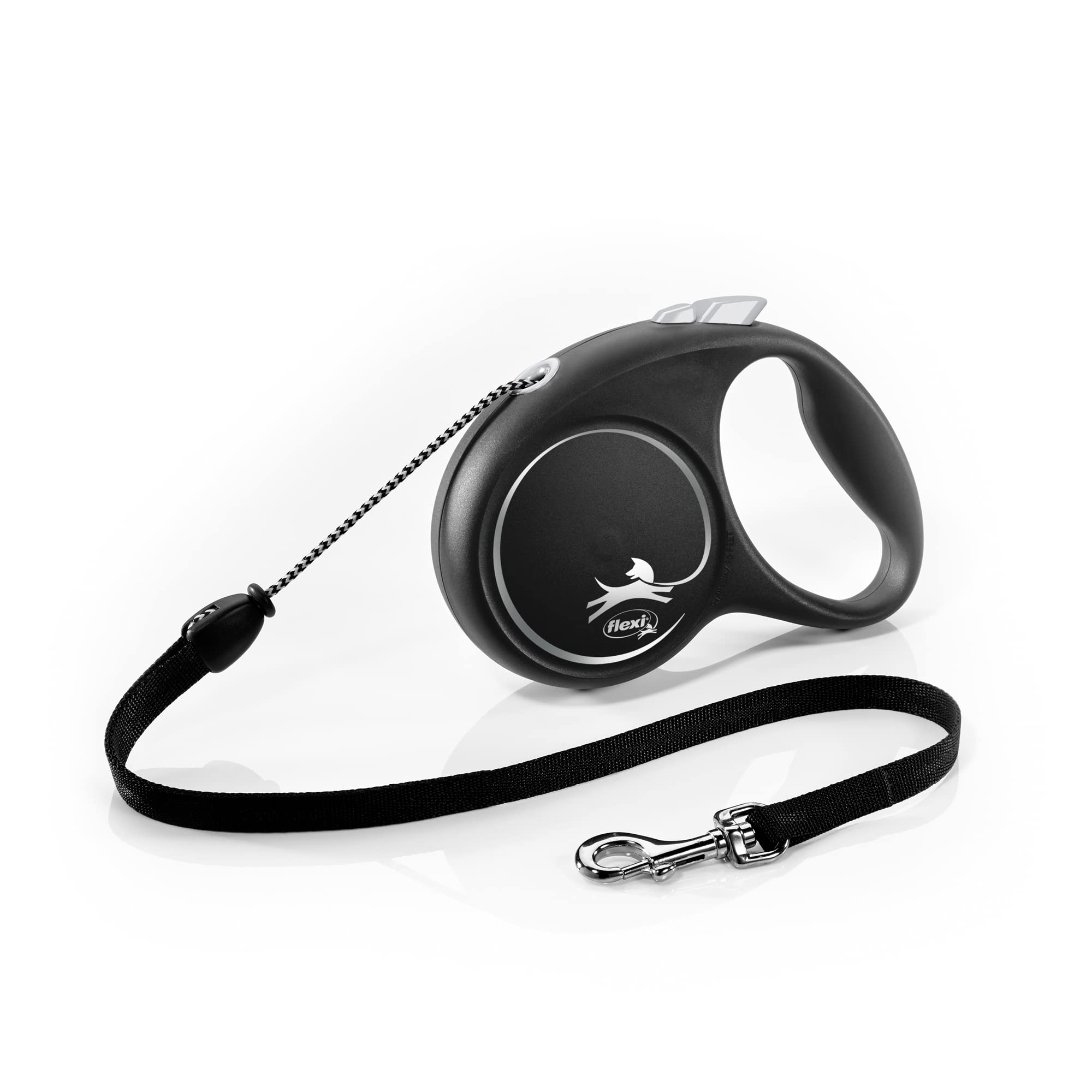flexi Black Design Retractable Dog Leash - Medium Size, 5m Cord Length | German Quality