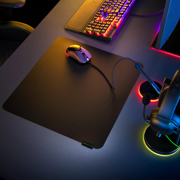 Razer Sphex V3 - Ultra-Thin Gaming Mouse Mat (Large, 0.4mm, Black, Polycarbonate, Adhesive Base)
