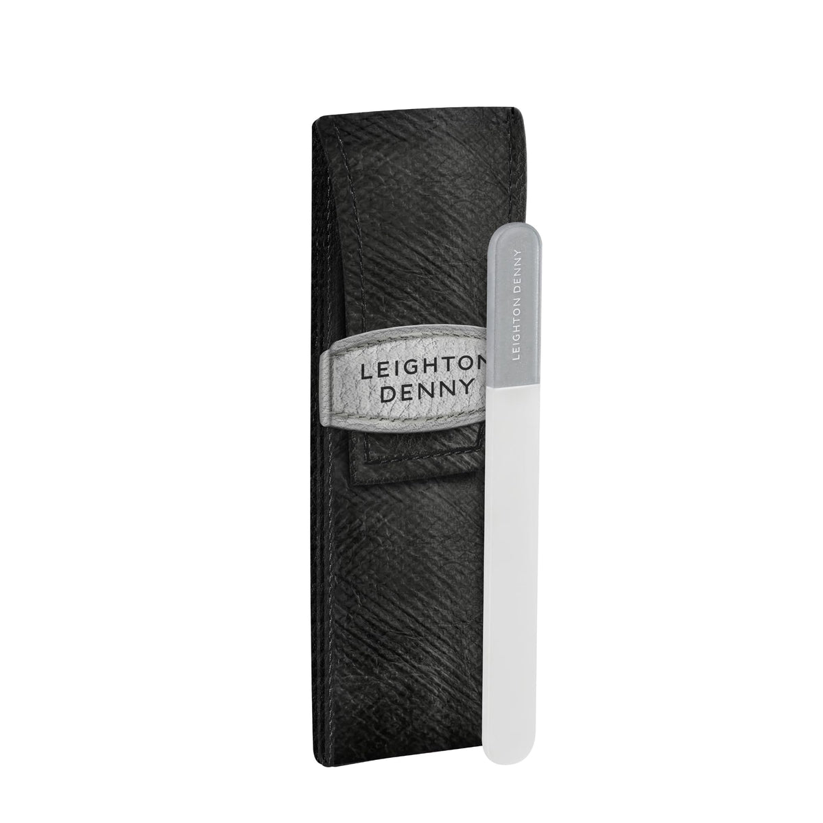 LEIGHTON DENNY Mini Crystal Nail File (90mm) with Case - Seals Nail Edge, Prevents Splitting