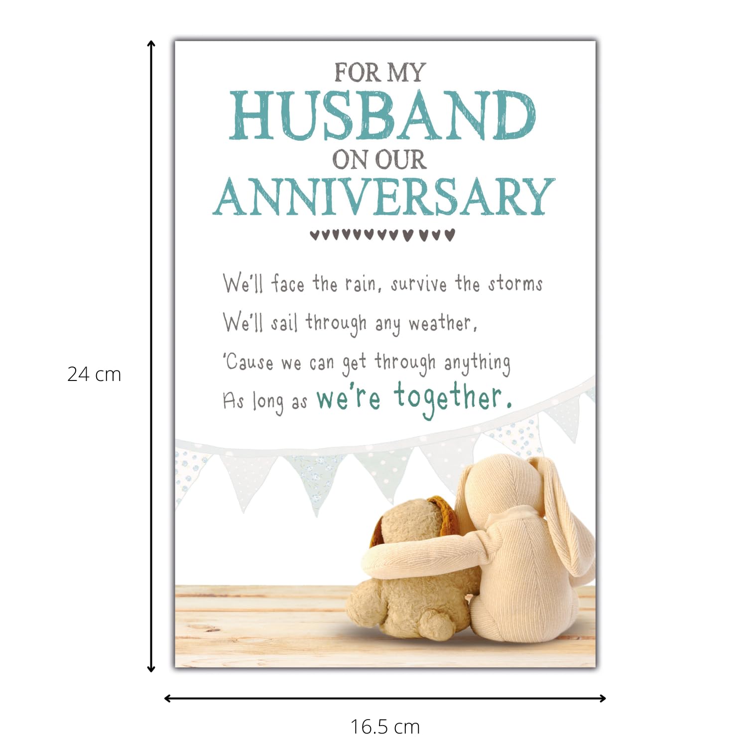 Emotional Rescue Husband Anniversary Card - Snuggly Bumpkins Range | 24 x 16.5 cm 6