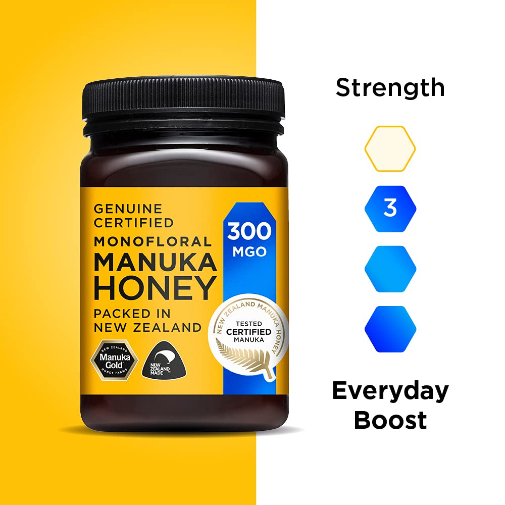 Manuka Gold Manuka Honey - 300 MGO Strength | 500g Jar | Genuine New Zealand Origin 7