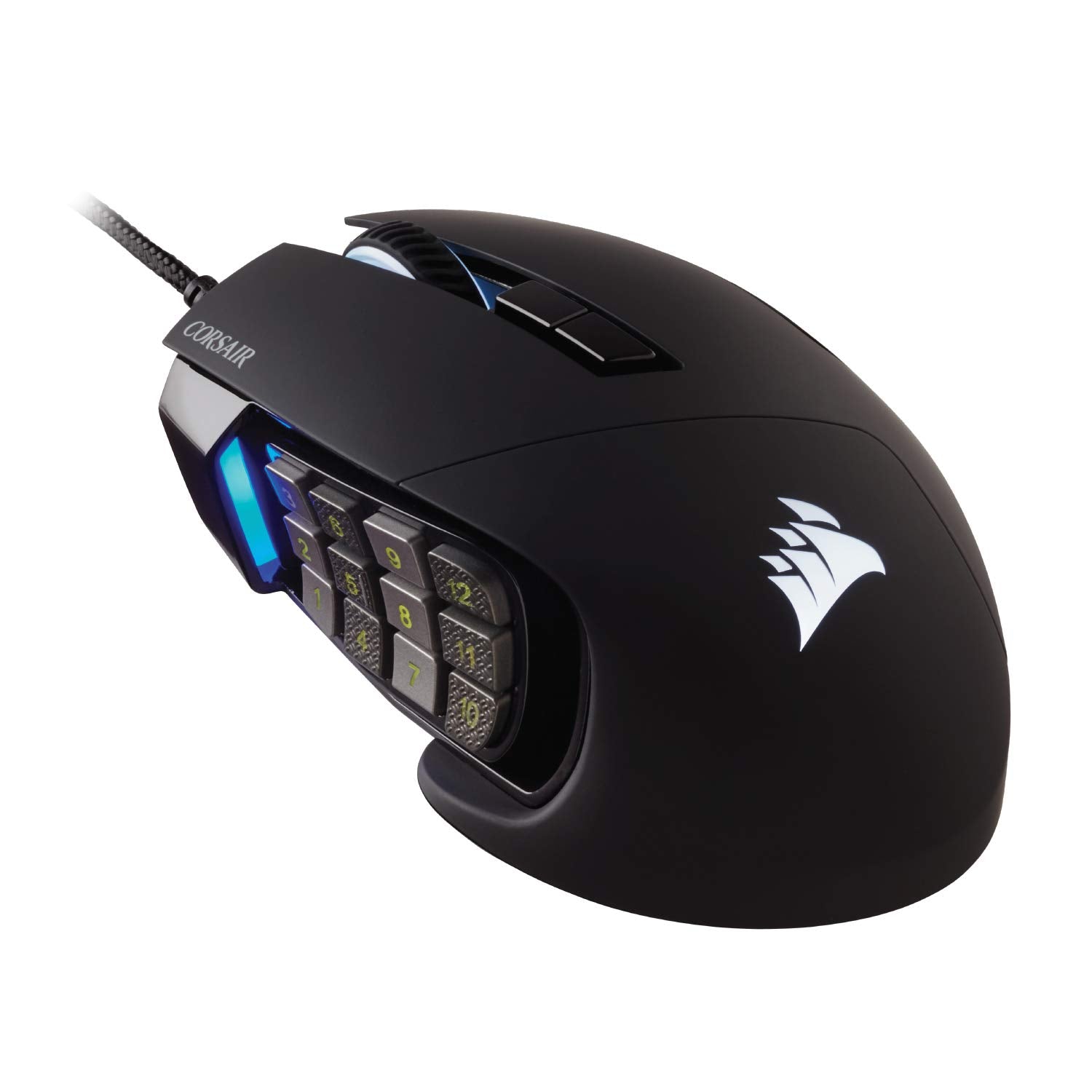Corsair SCIMITAR RGB ELITE Wired MOBA/MMO Gaming Mouse – 18,000 DPI, 17 Buttons, Black
