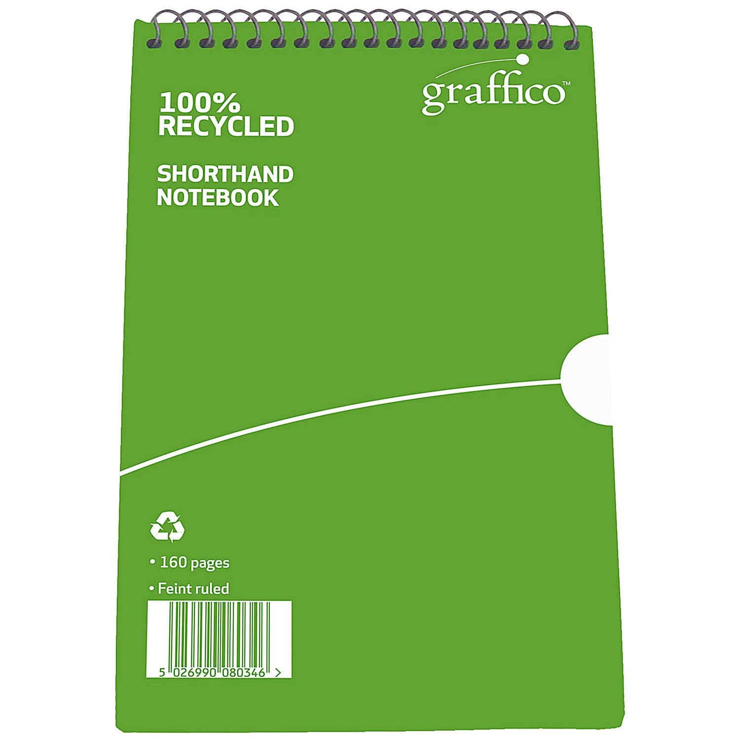 GRAFFICO Reporter Notebook - 160 Pages Ruled | 203 x 127mm | 100% Recycled Paper 1