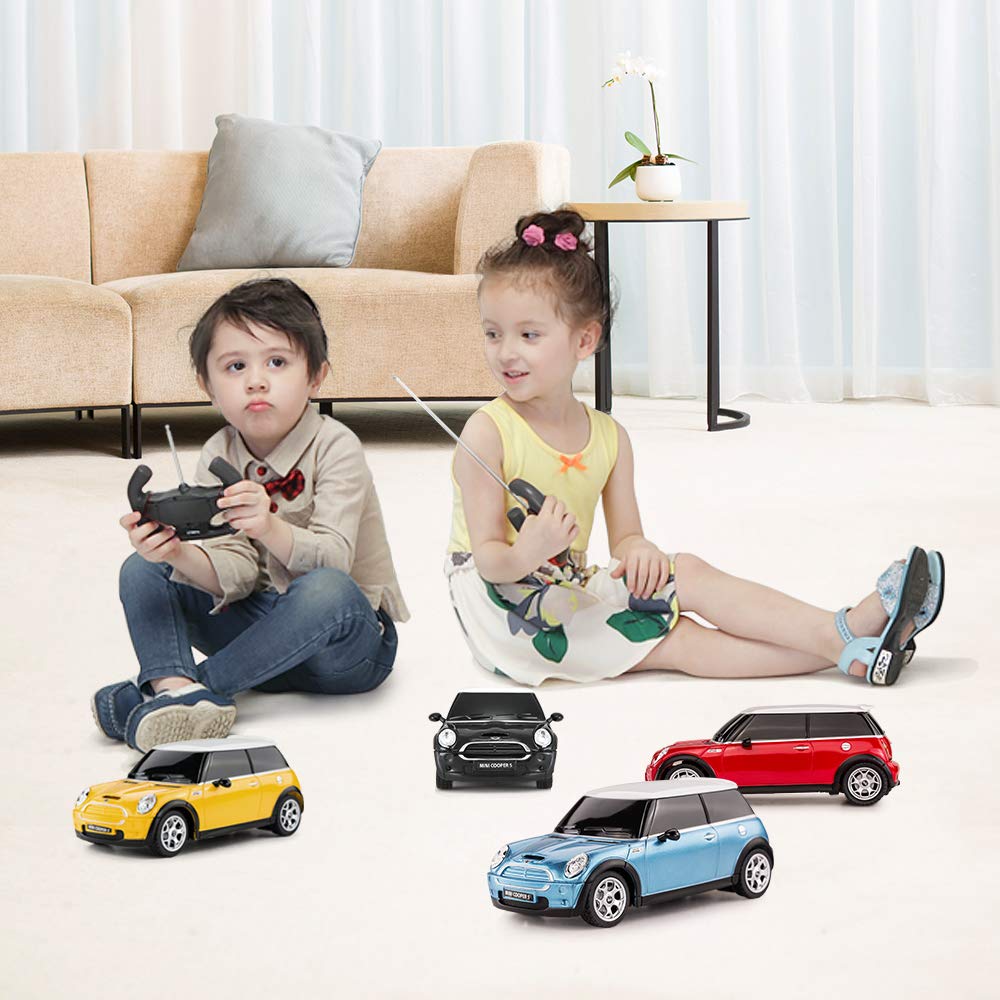RASTAR Mini Cooper S Blue 1:24 RC Toy Car - Remote Control Vehicle for Kids & Adults 5