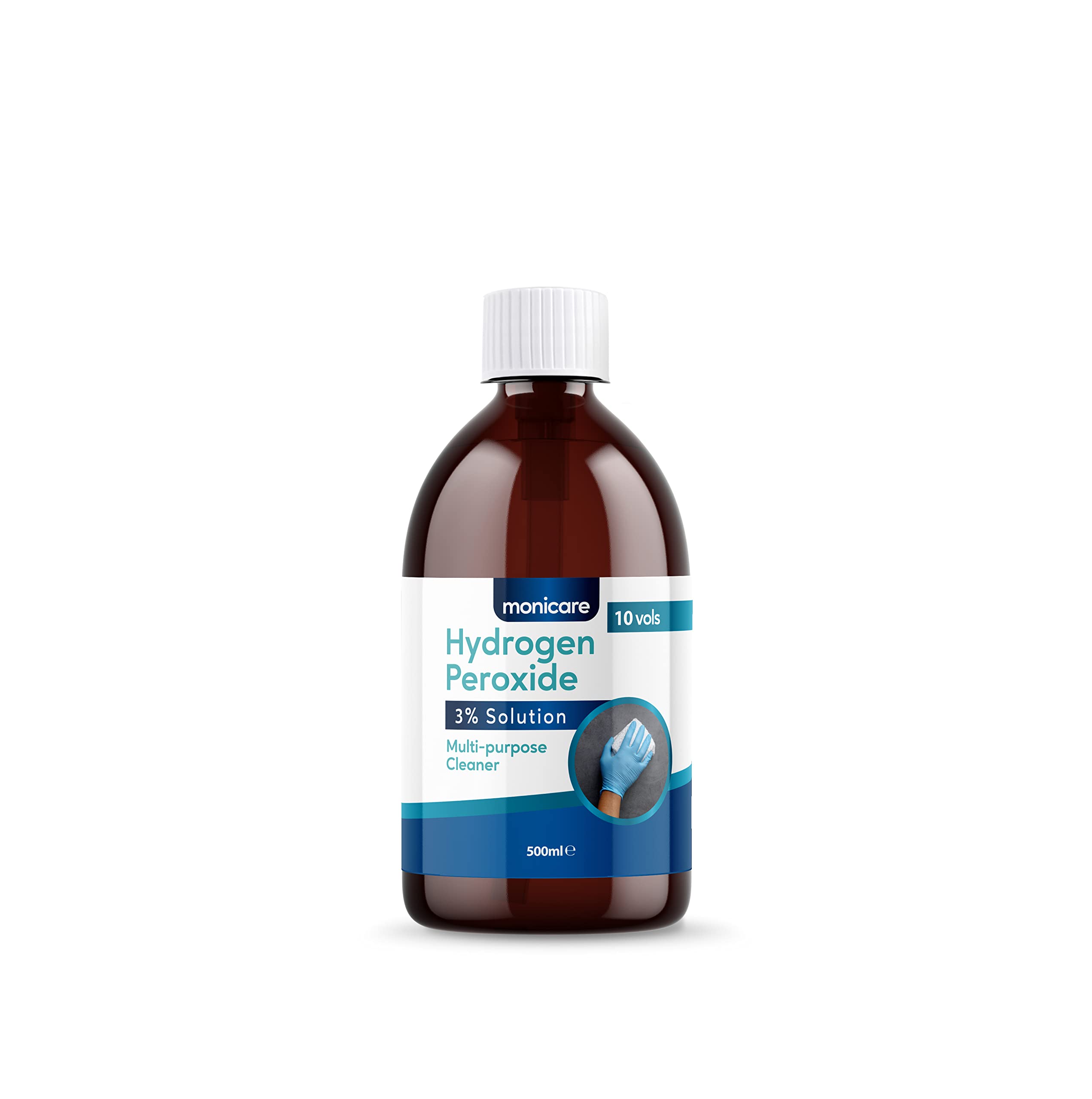 Monicare Hydrogen Peroxide 3% Multi-Purpose Cleaner - 500ml Liquid | Hospital Grade | Unscented 1