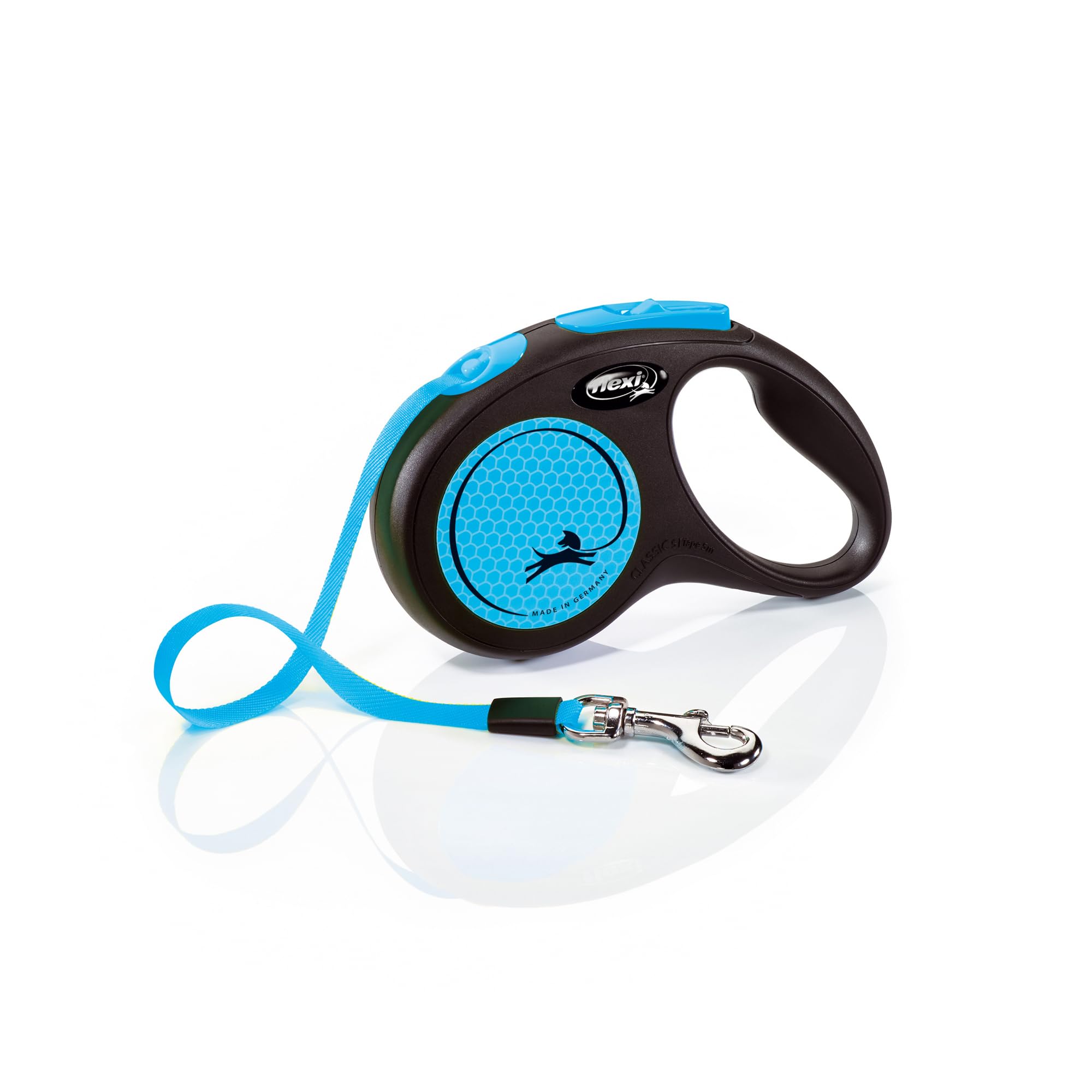 flexi Neon S Retractable Tape Leash - 5m, Up to 15kg | Blue