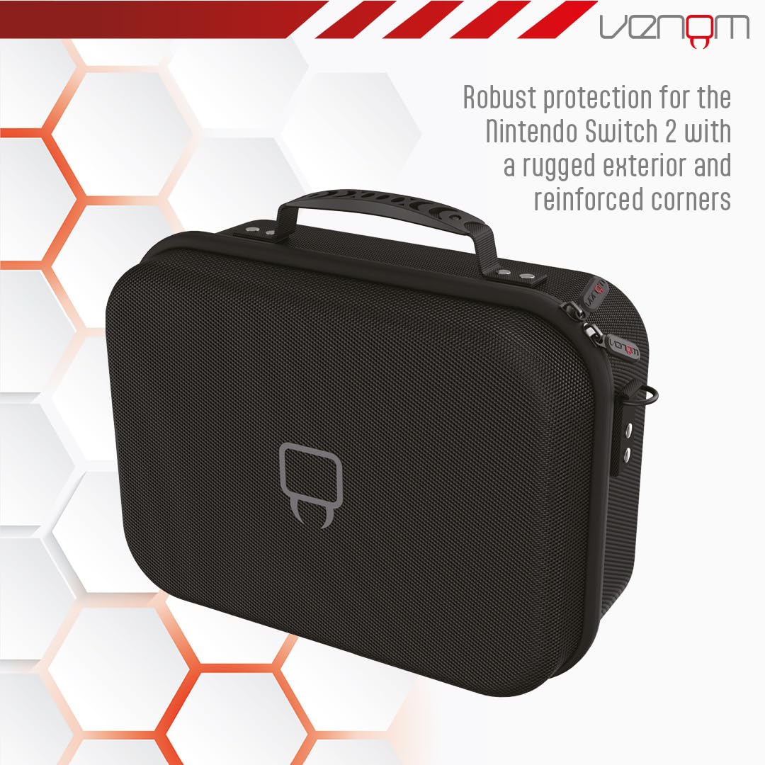 Venom Deluxe Travel Case for Nintendo Switch 2 - Black | TPU Material | 820g Weight 2