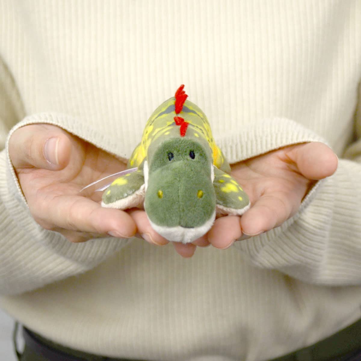 Nici MagNICI Dino Fossily Stuffed Animal - 12cm Green Dinosaur with Invisible Magnets 4