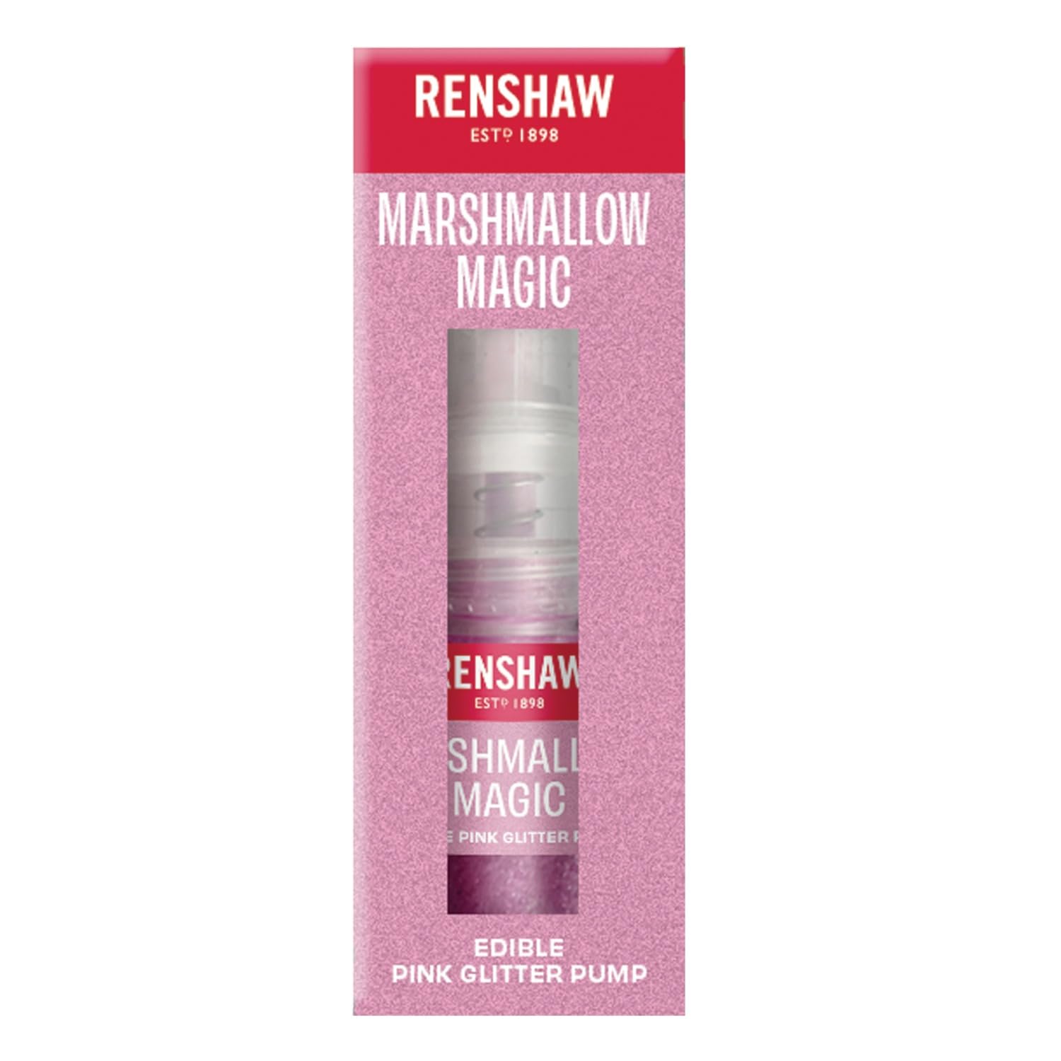 Renshaw Edible Glitter Pump - Marshmallow Magic (Pink) | High Shine Lustre | 4g
