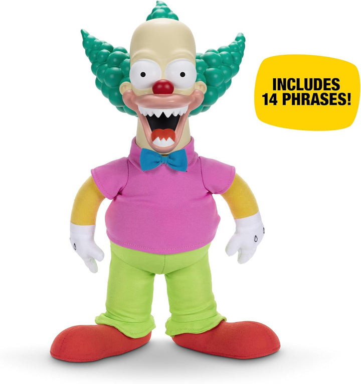 THE SIMPSONS Talking Krusty Doll Plush by Jakks Pacific - Pull-String Phrases & 16" Tall Collectible