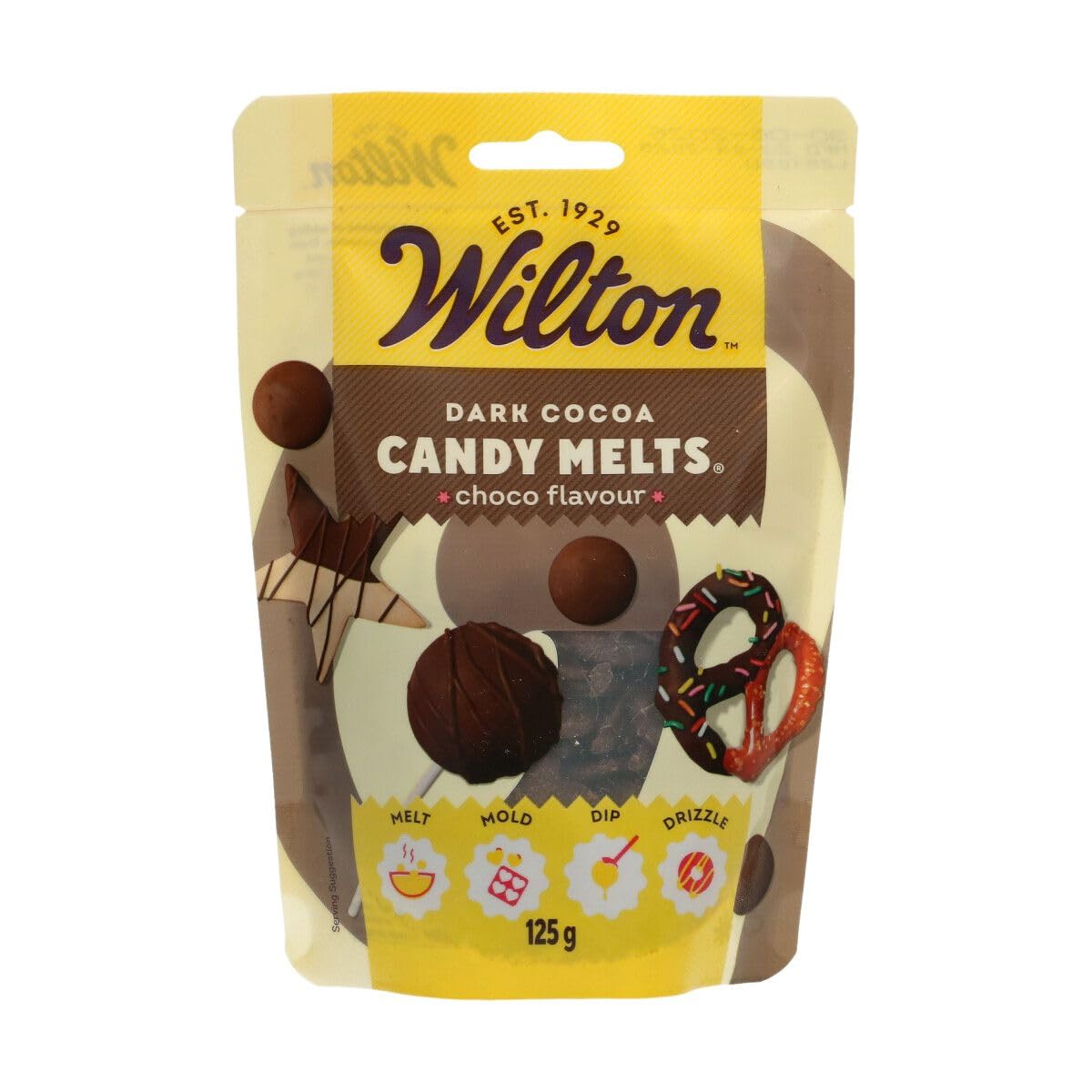 Wilton Dark Cocoa Candy Melts - Chocolate-Flavour Melting Candy, 125 g