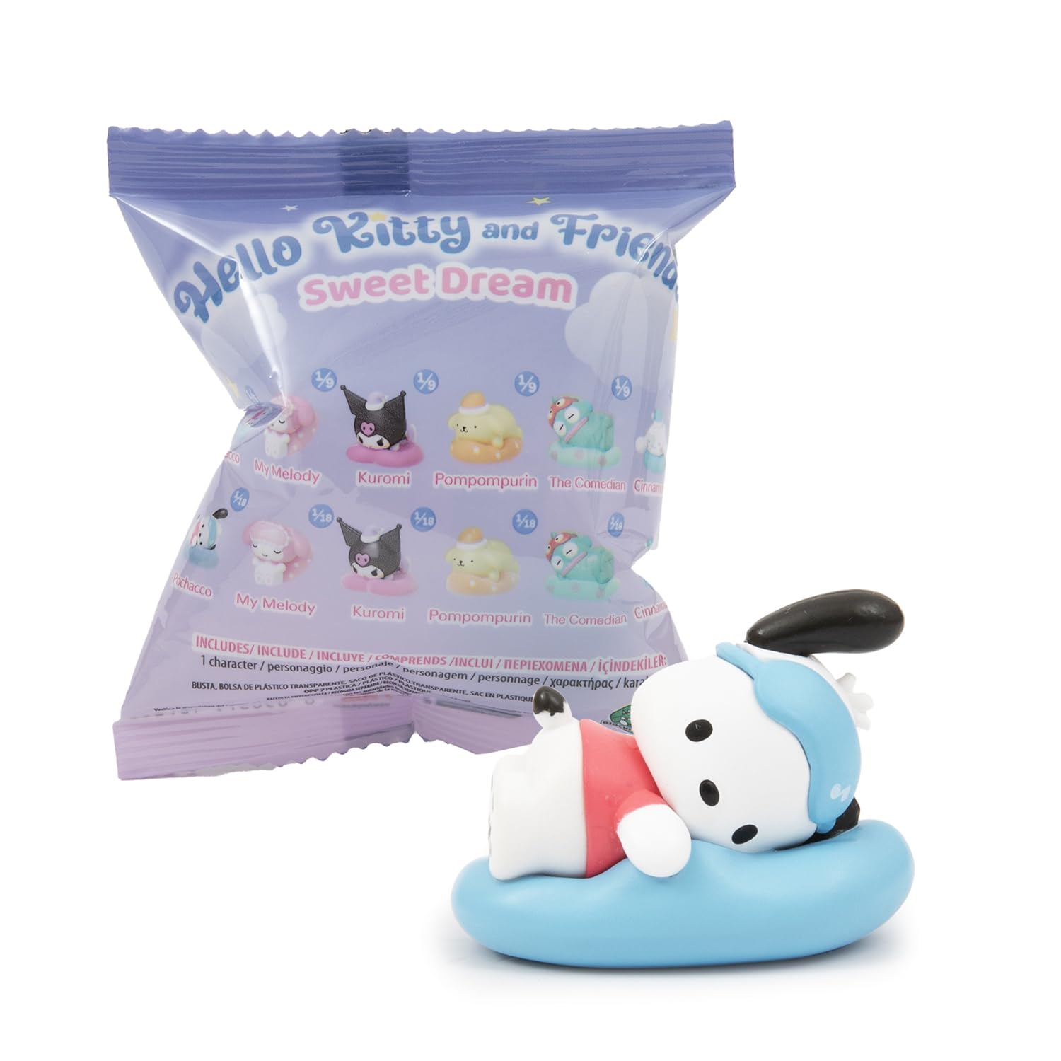 Hello Kitty Mini Figure Blind Bag - 1 Random 4cm Figure | Sweet Dreams Series | Flocked or Matt Style 1