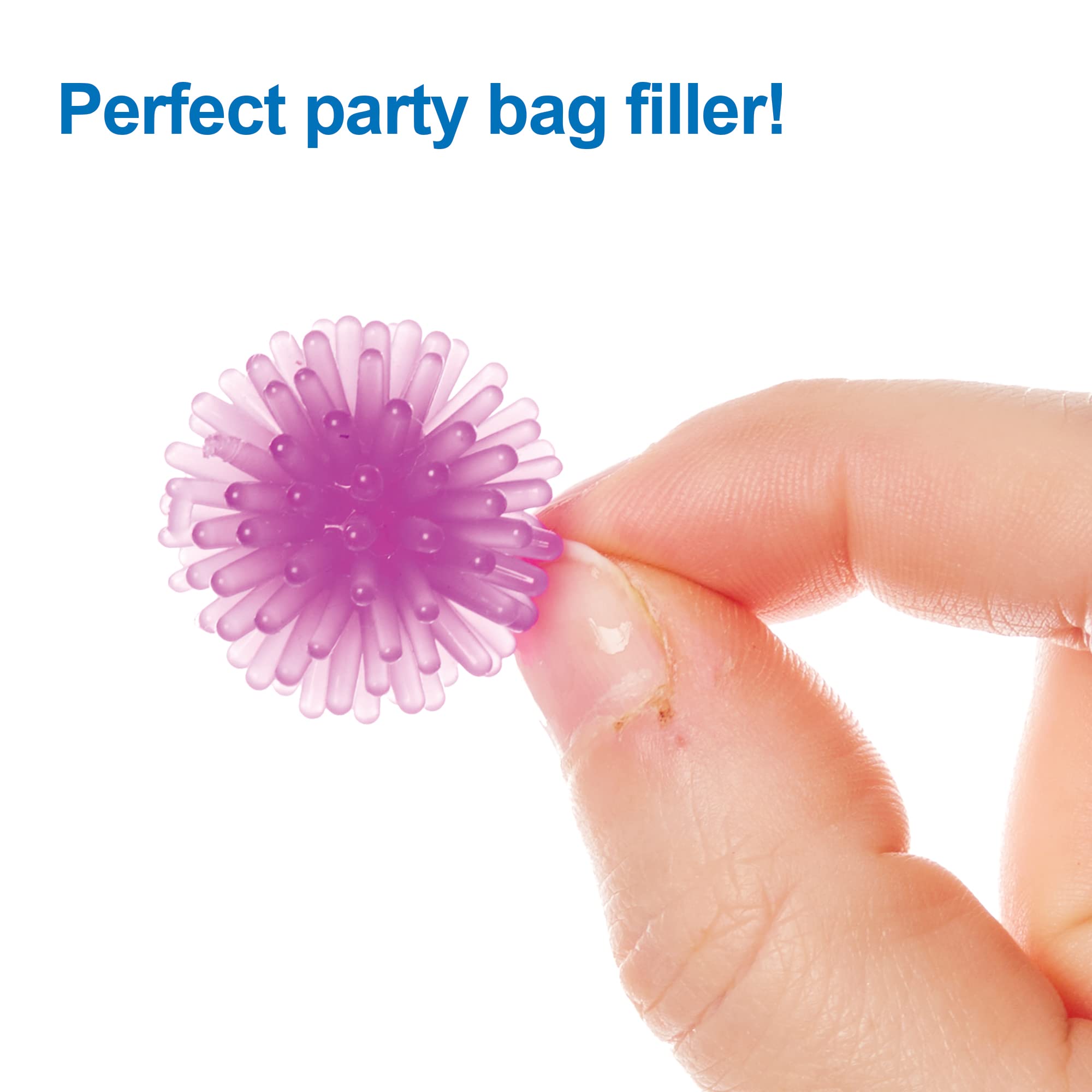 Baker Ross - Rainbow Colours Hedgehog Balls Squeeze Toy Pack of 12 2