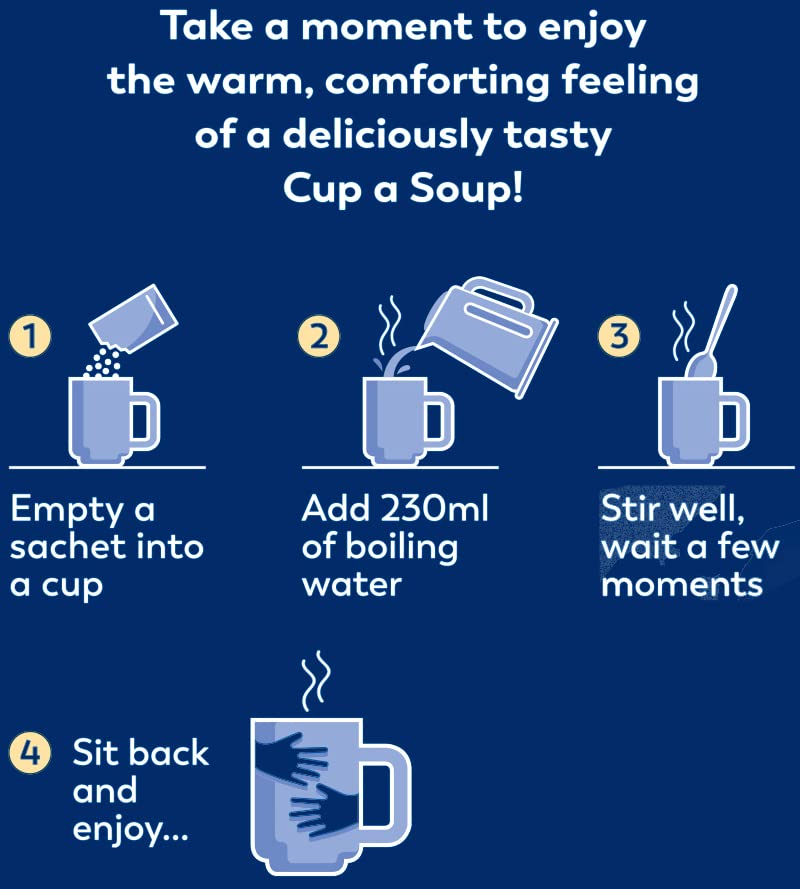 Batchelors Cup a Soup Tomato Instant Soup Sachets, 4 Sachets, 93 g