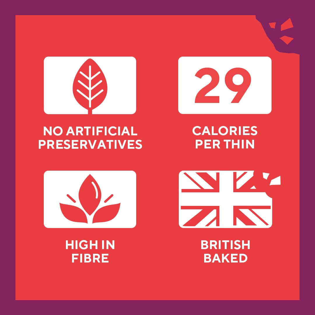 Ryvita Sweet Chilli Thins | Crispy Flatbreads for Dipping, Snacking & Sharing | Source of Fibre | 6 x 125g 2