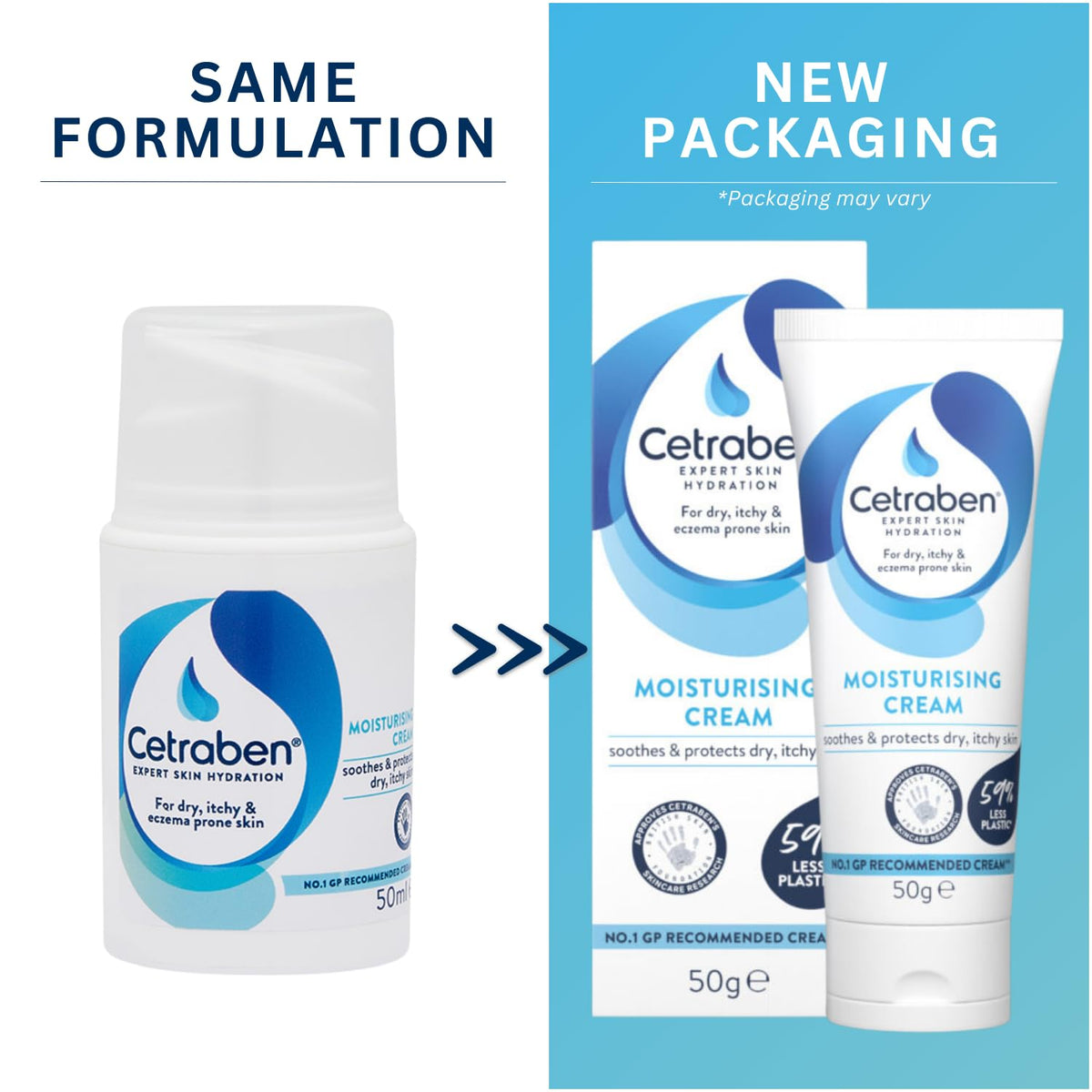 Cetraben Moisturising Cream for Dry, Itchy & Eczema-Prone Skin - Fragrance Free, 50 ml