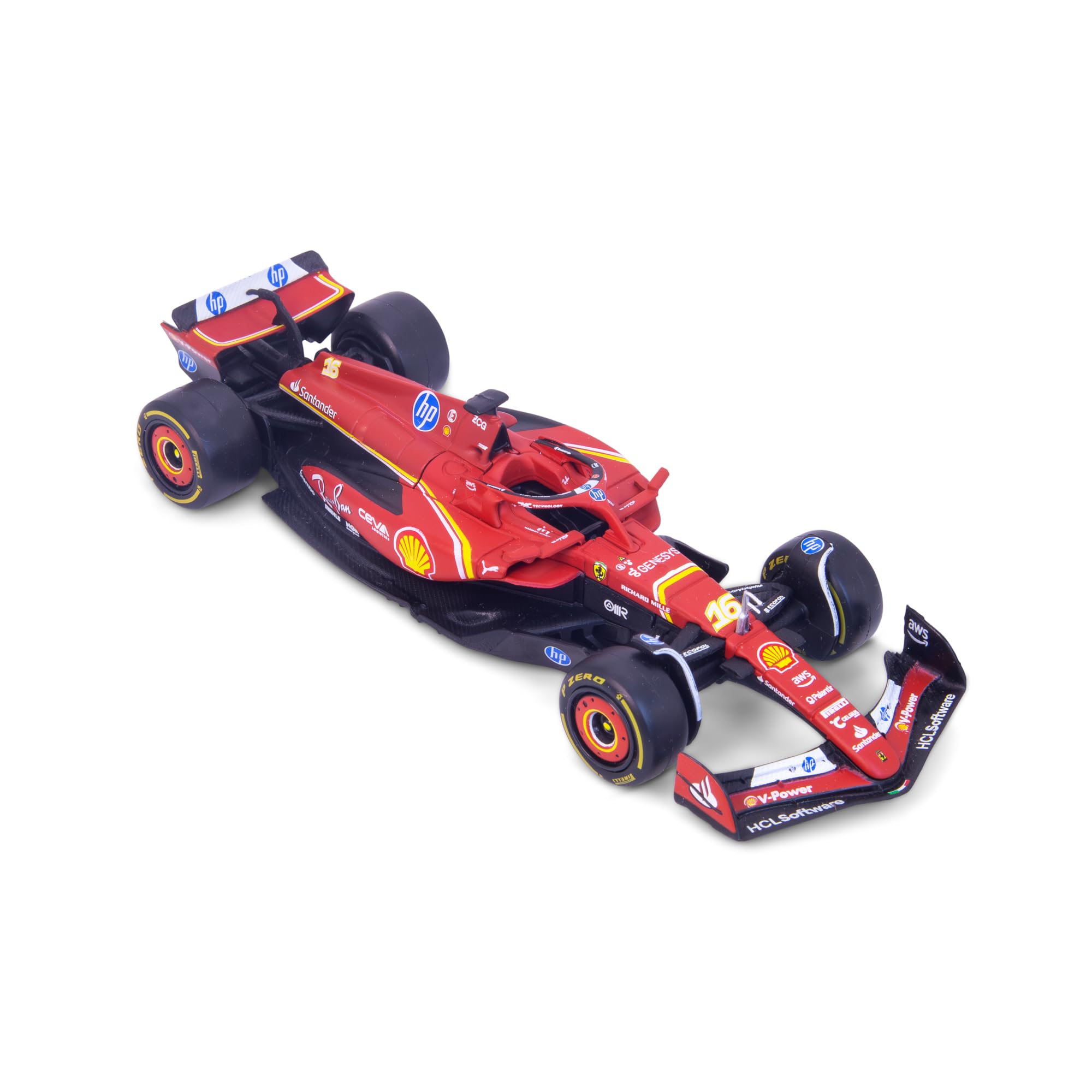 Bburago F1 Ferrari SF-24 (2024) Leclerc Race Car - 1:43 Scale Diecast Model