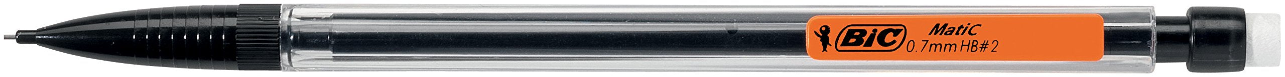 BIC Matic Original Mechanical Pencils - 0.7mm Fine Point, HB Lead, Built-in Eraser | 5 Pack 5