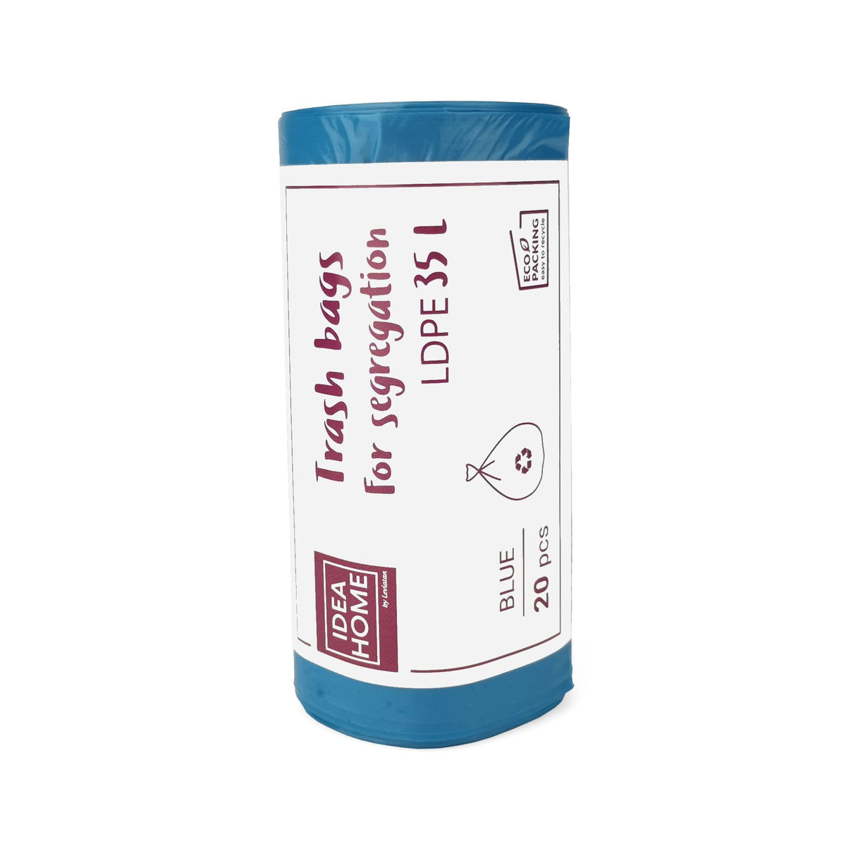 IDEA HOME D.RECT Bin Liners - 35 L, 20 Pieces, Blue