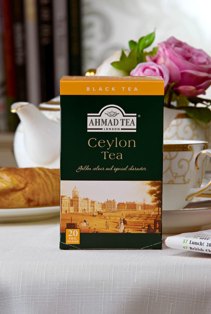 Ahmad Tea Ceylon Black Tea | 20 Individually Foil-Wrapped Teabags