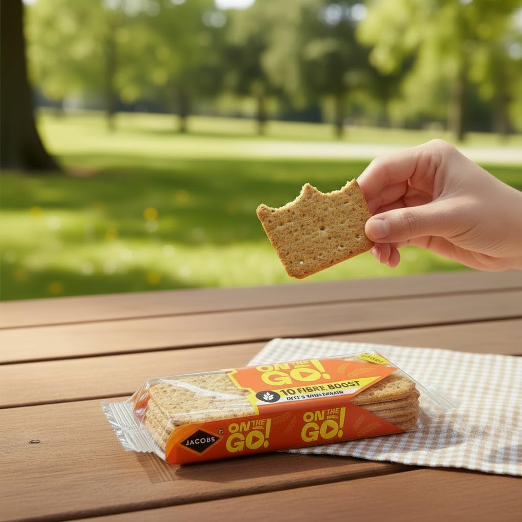 JACOB'S On The Go Fibre Boost Oats & Wholegrain Crackers - 5 x 46 g Packs 3