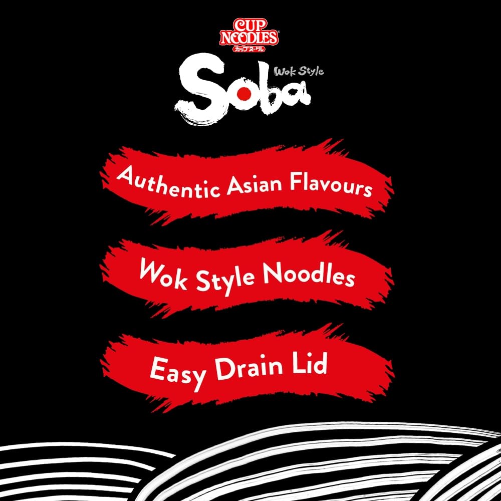 NISSIN Soba Big Teriyaki Instant Wok Style Noodles - Pack of 6 x 113g 4