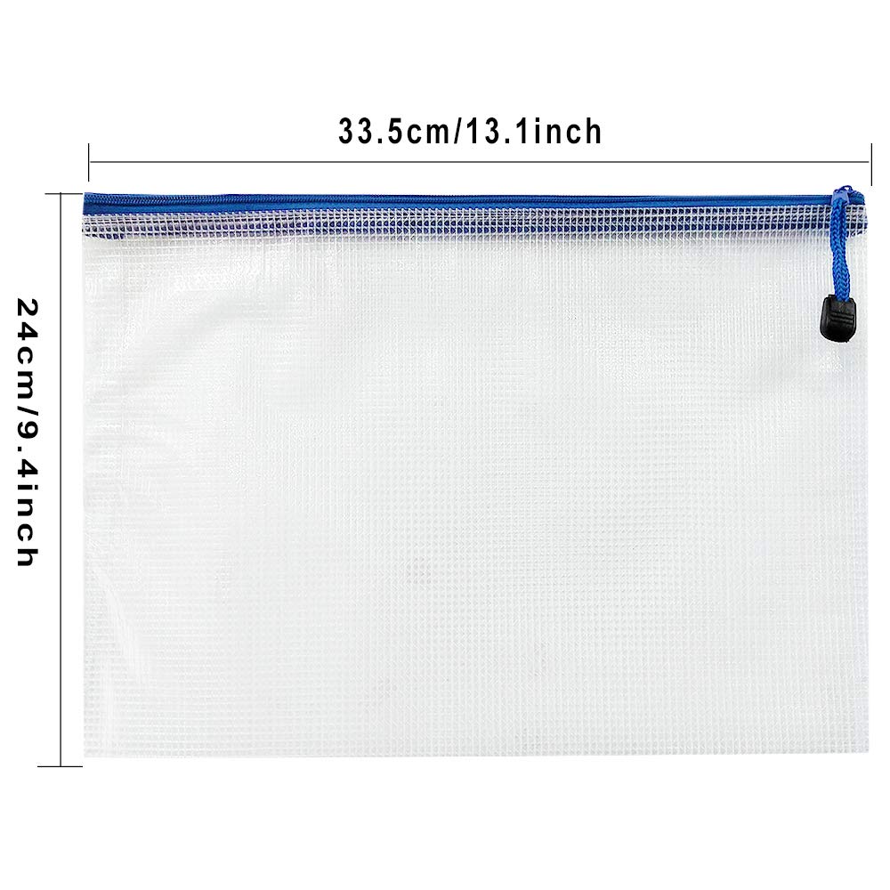 NORTHERN BROTHERS 24PCS A4 Plastic Zip Wallets - Coloured PVC Folders | Hanging Feature 2