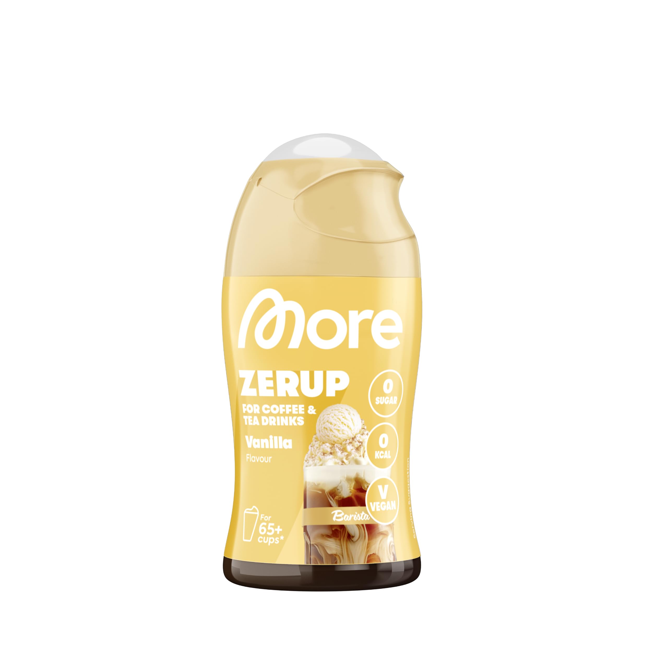 MORE NUTRITION Barista Zerup - Vanilla Sugar Substitute Syrup | 65 ml | Zero Calories 1
