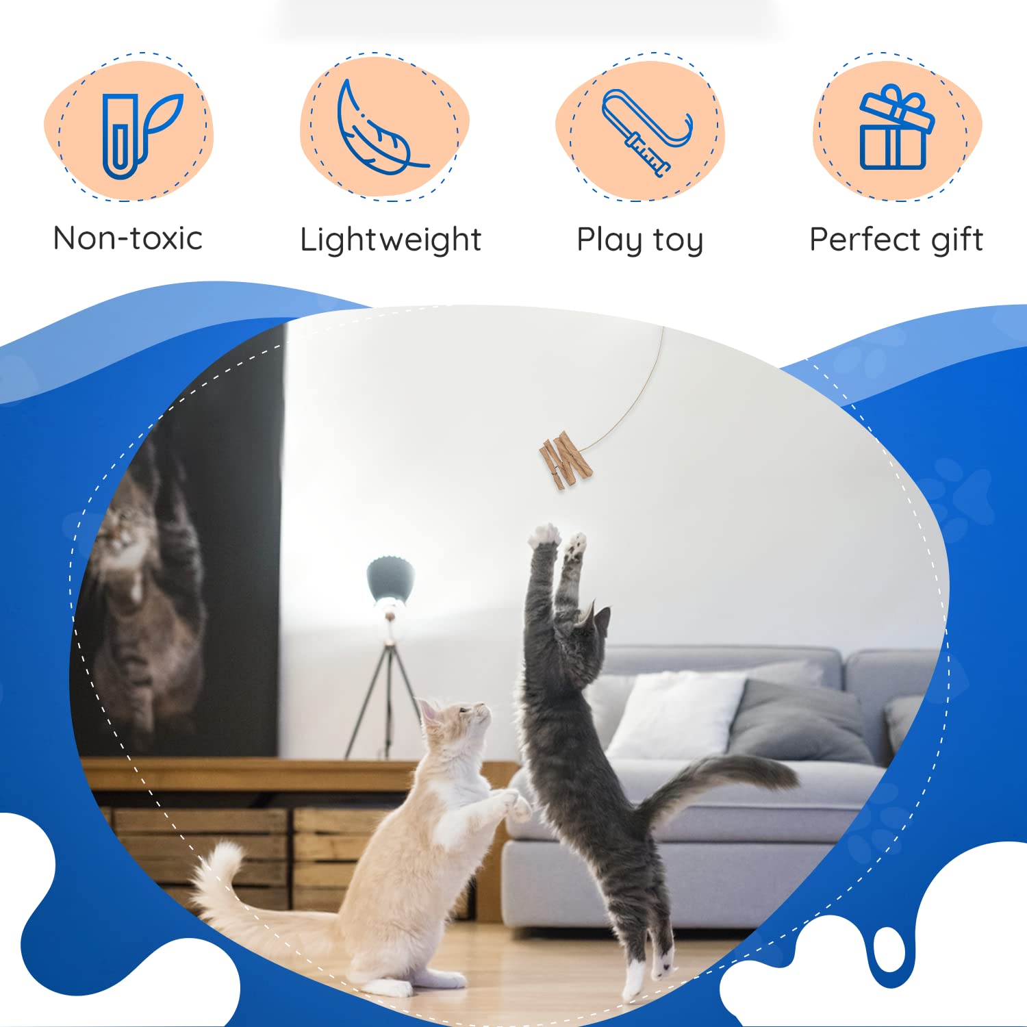 CAT DANCER Interactive Cat Toy - Cardboard, Stick Form, Portable 8