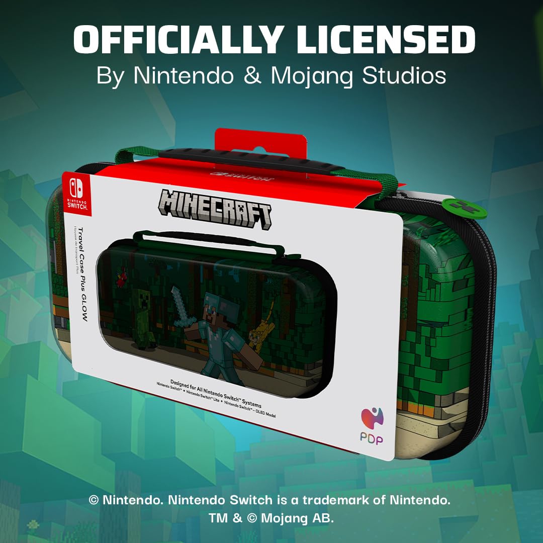 Minecraft Forest Battle - Nintendo Switch Travel Case with Glow-in-the