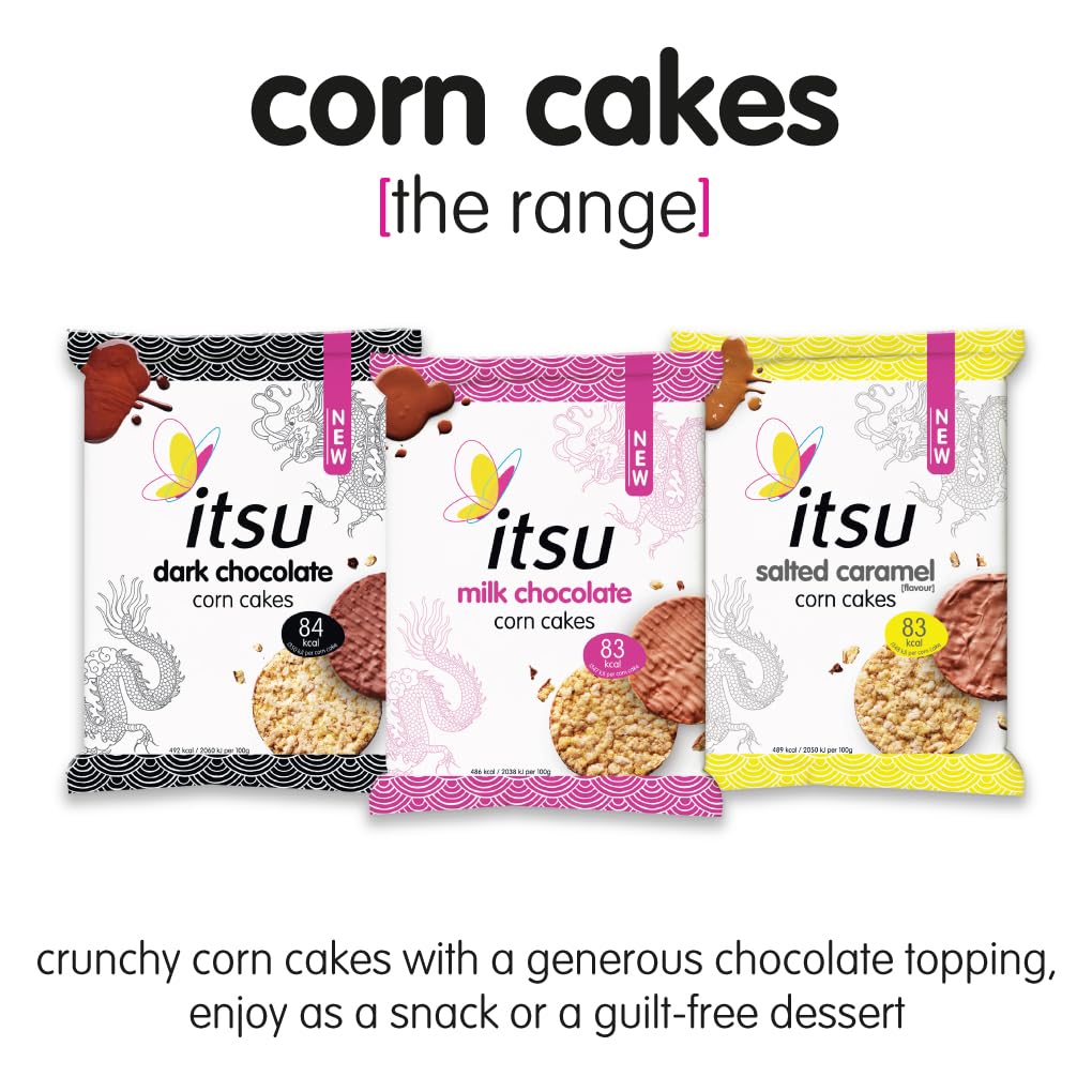 Itsu Milk Chocolate Corn Cakes 34g | Gluten Free | Healthy Snack | Pack of 15 2
