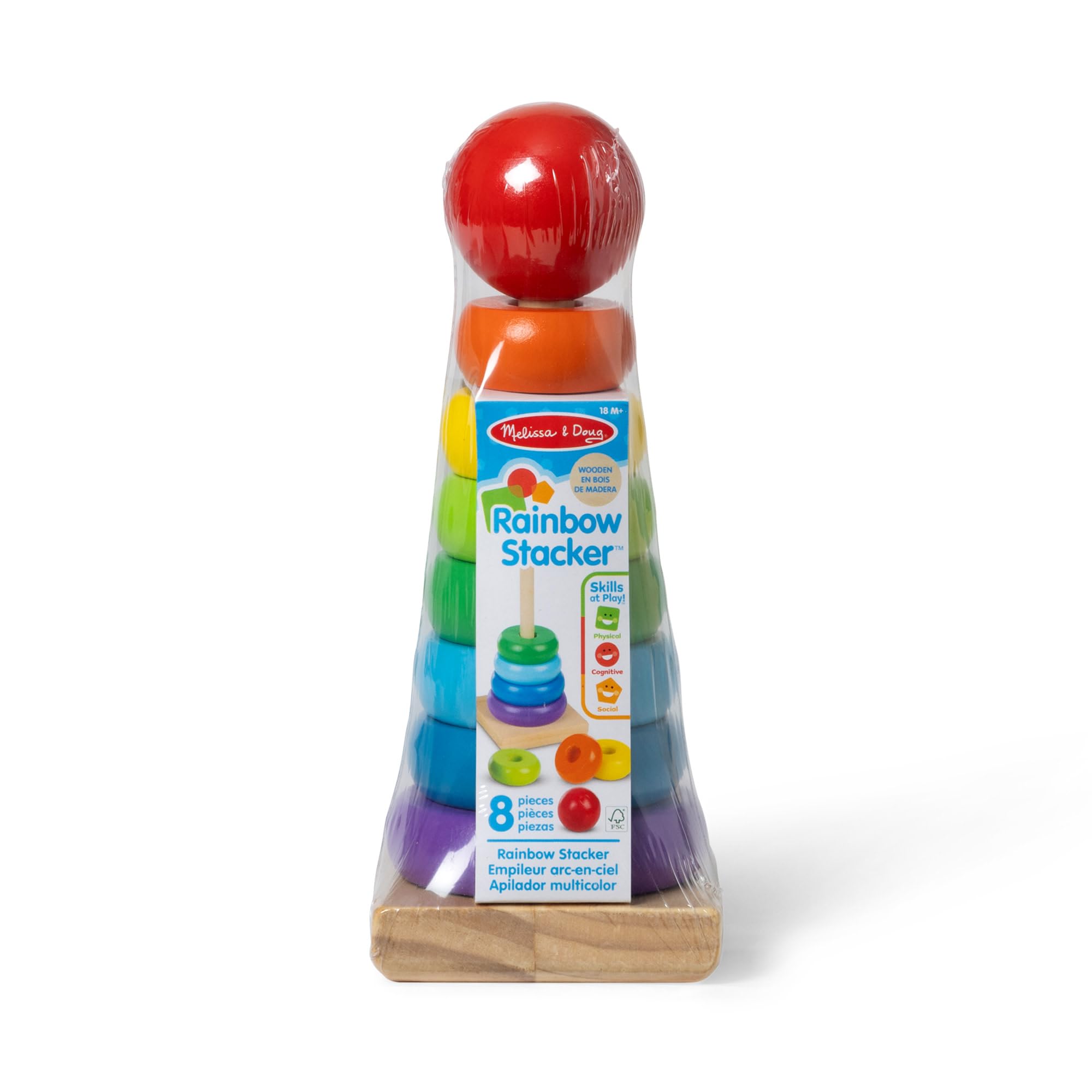 Melissa & Doug Rainbow Stacker - Developmental Toy | Motor Skills | Problem Solving | Ages 18 Months+ 3