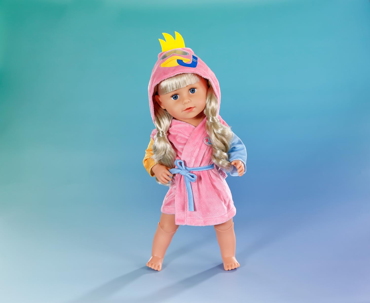 BABY born Bathrobe for 43cm Dolls - Pink Duck Hood | Polyester | Ages 3+ 8