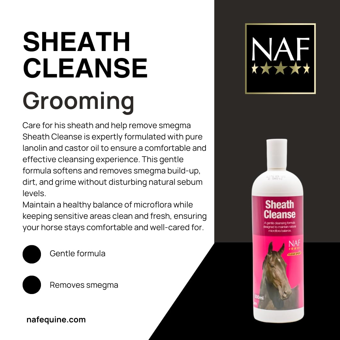 NAF Sheath Cleanse for Geldings and Stallions - Gentle Herbal Formula | 500ml Liquid