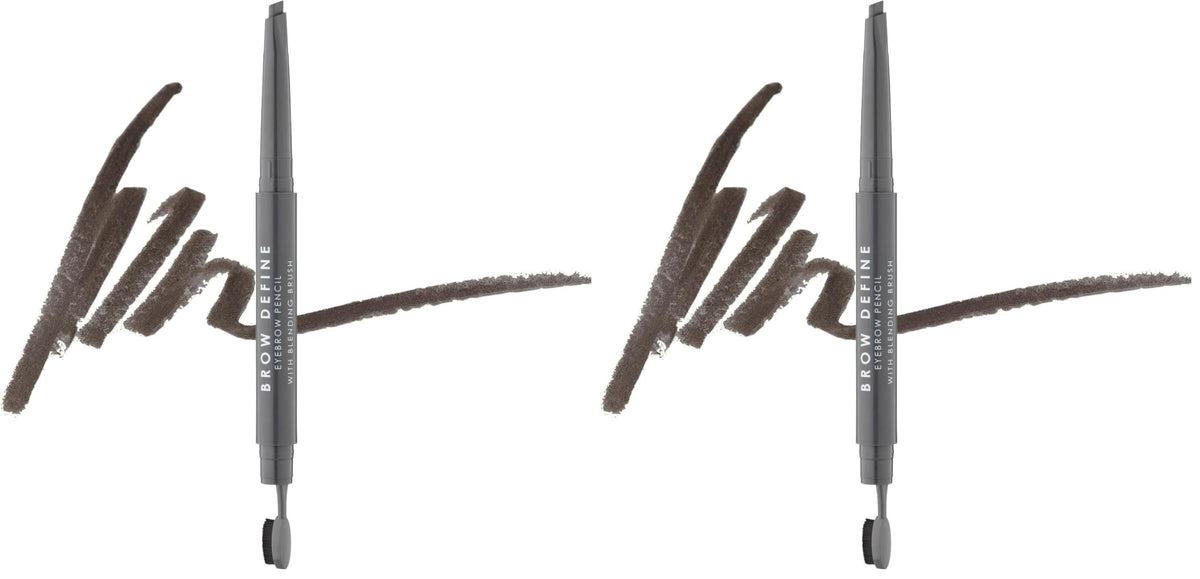 MUA Brow Define Grey Angled Eyebrow Pencil with Brush - 0.25 g, Pack of 2