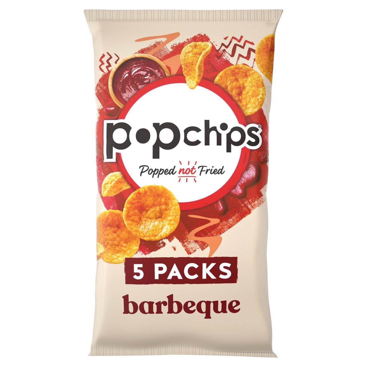 Popchips Barbeque Popped Potato Snacks - 30 Pack Multipack (17g Each), Popped Not Fried, Vegan & Gluten Free 1
