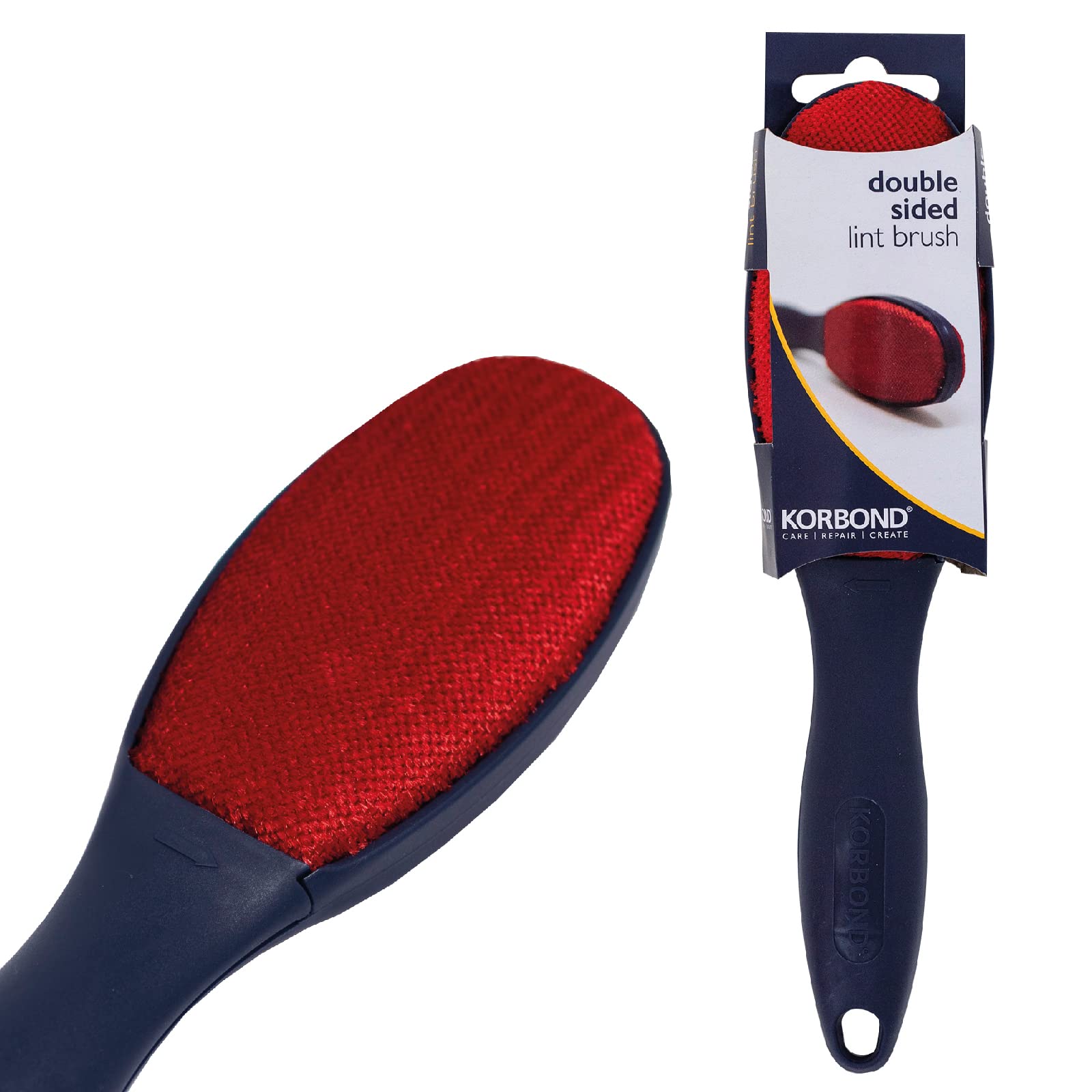 KORBOND Double Sided Lint Remover Brush - Pack of 2 | Reusable | Blue