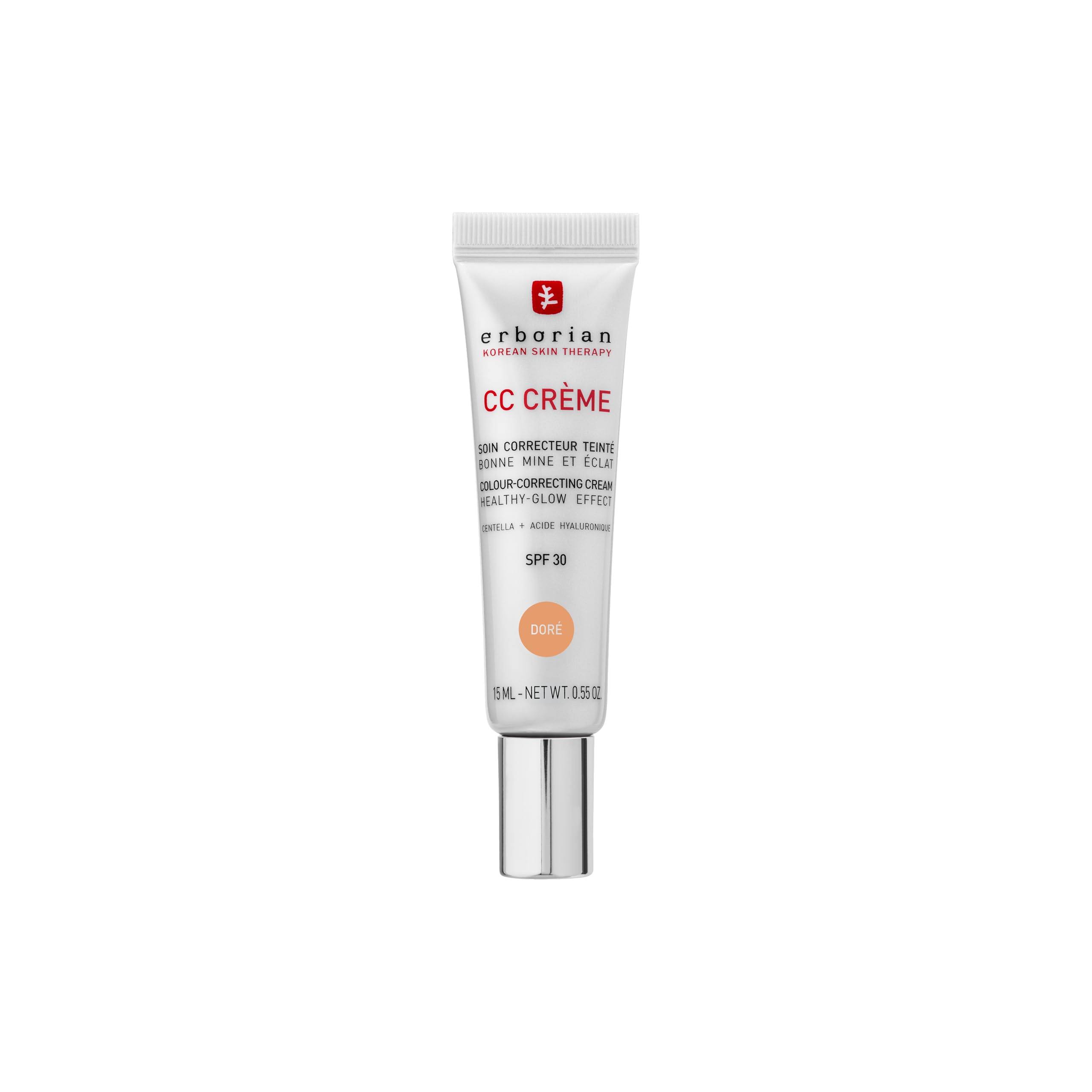 Erborian CC Cream Doré - Color Correcting Moisturiser with Healthy Glow Effect | SPF 30 | 15 ml