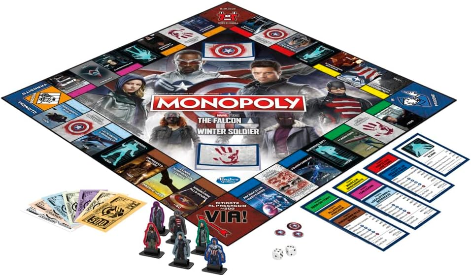 Hasbro Monopoly: Edition Inspired by Marvel Studios The Falcon and the Winter Soldier Board Game (F5851103)