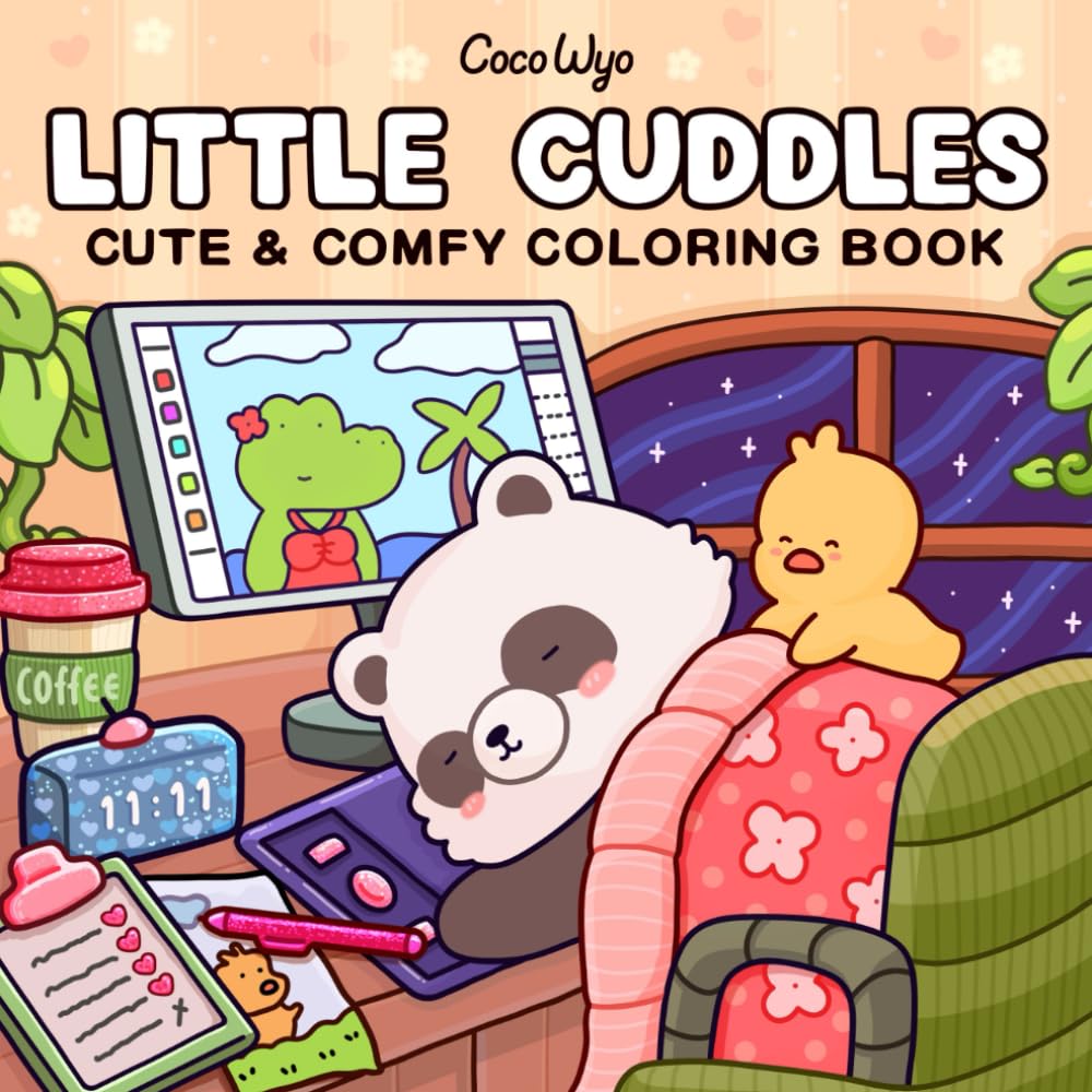 Coco Wyo Little Cuddles Coloring Book - Cute Animals for Teens & Adults | Paperback 1