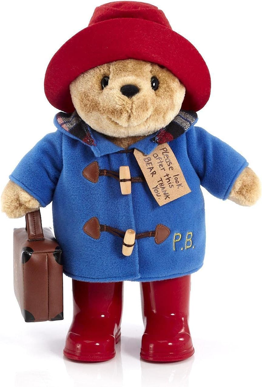 Classic Paddington Bear Plush with Suitcase and Boots - 33cm 1