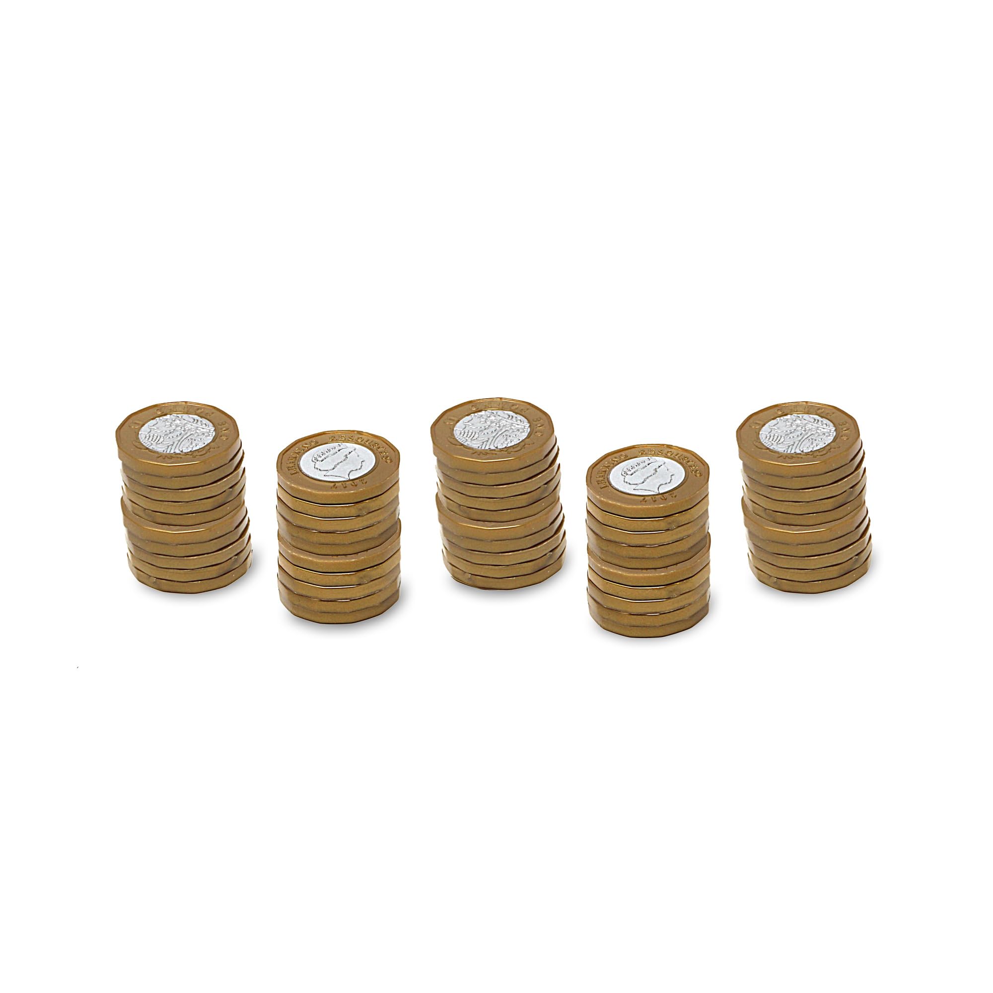 Learning Resources Realistic Play Money - New 2017 Design £1 Coin Set | 50 Pieces | Ages 3+ 5