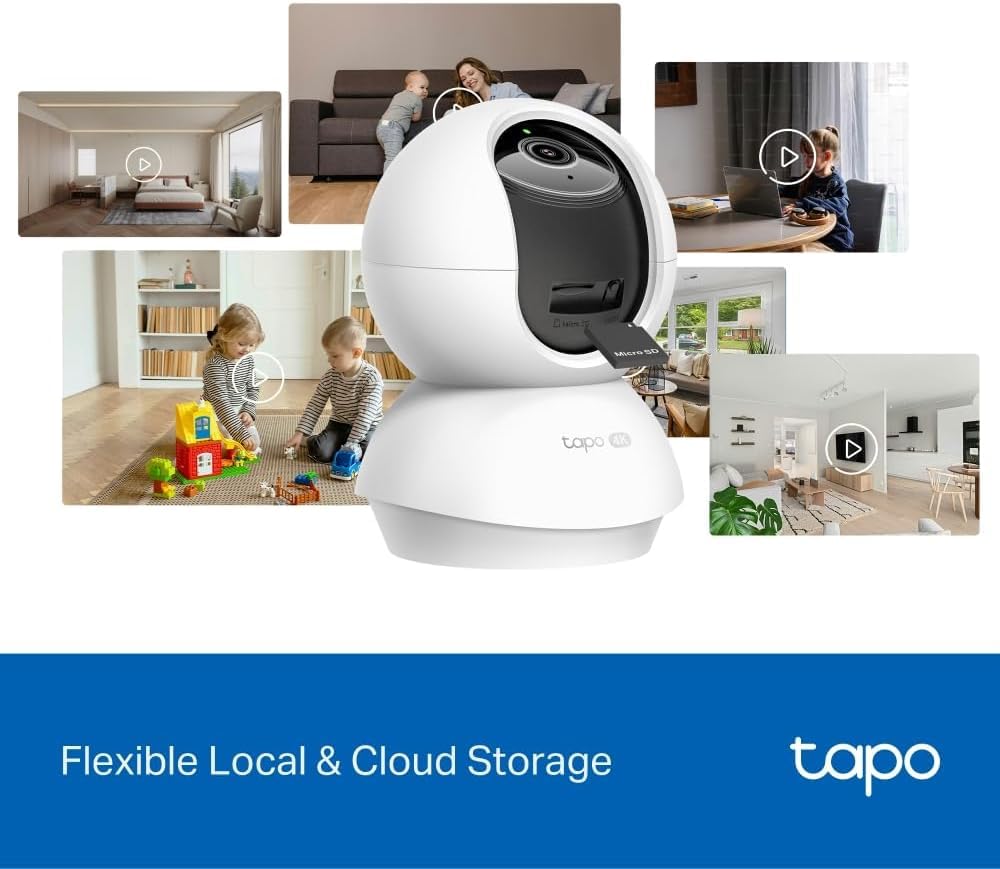 Tapo C250 4K 8MP Pan/Tilt Indoor Security Camera - 40ft Night Vision | AI Detection | Auto-Zoom Tracking 9