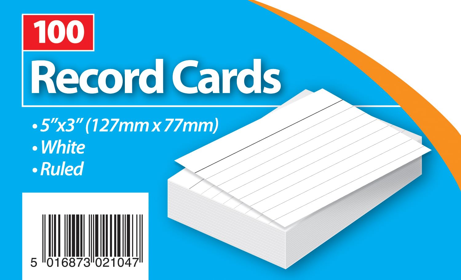 1ABOVE White Lined Index Cards with Headline - 5x3 Inch (127x77mm) - 100 Pack 1
